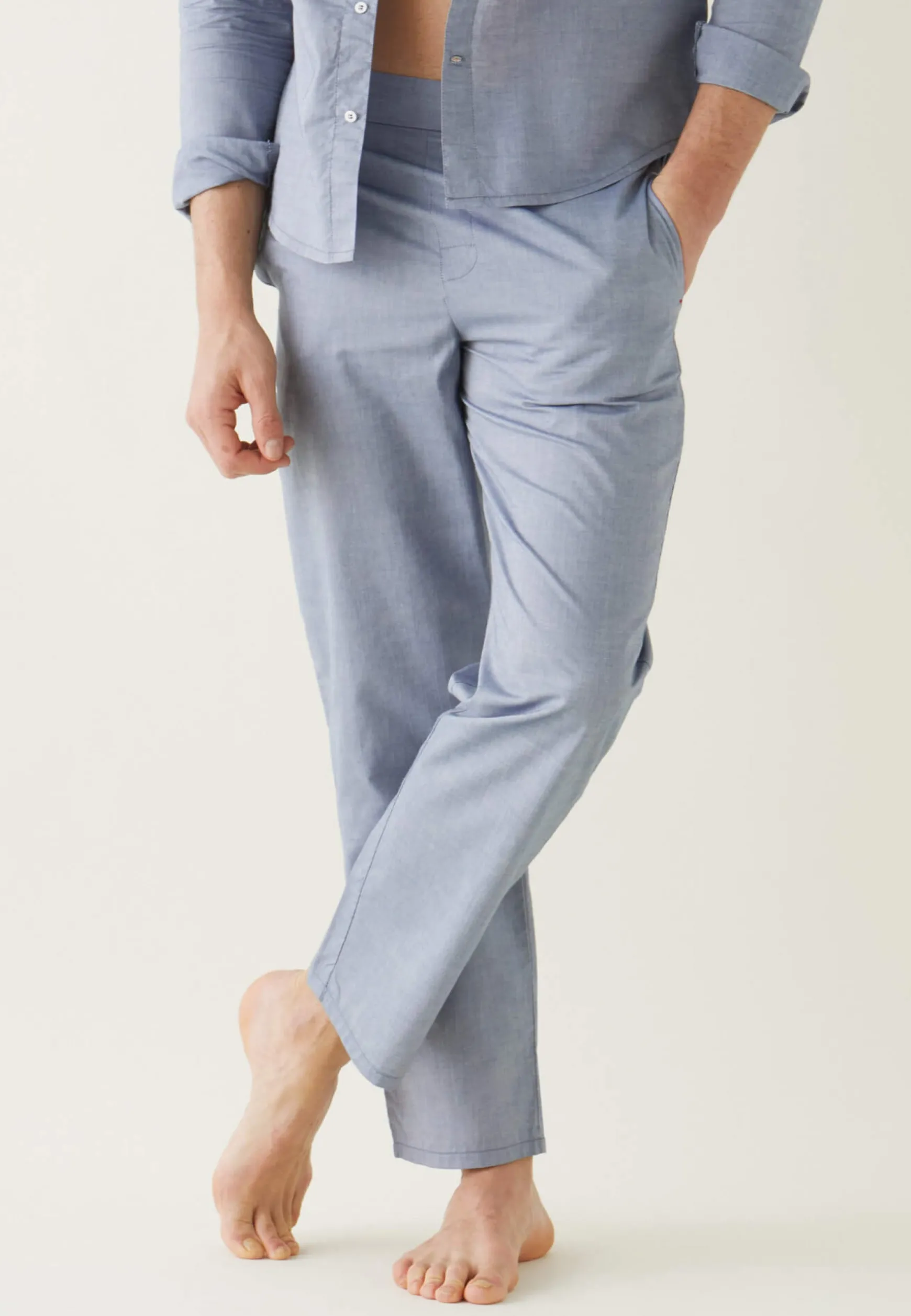 Le slip français Bas de pyjama en chambray-Tim Chambray<Homme Bas De Pyjamas | Bas De Pyjamas