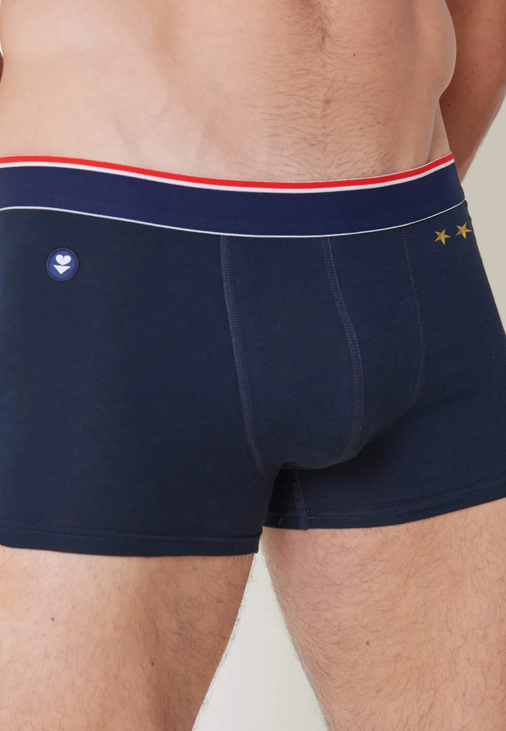 Le slip français Boxer court en coton brodé 2 Etoiles-Marius 2 Etoiles<Homme Boxers | Boxers