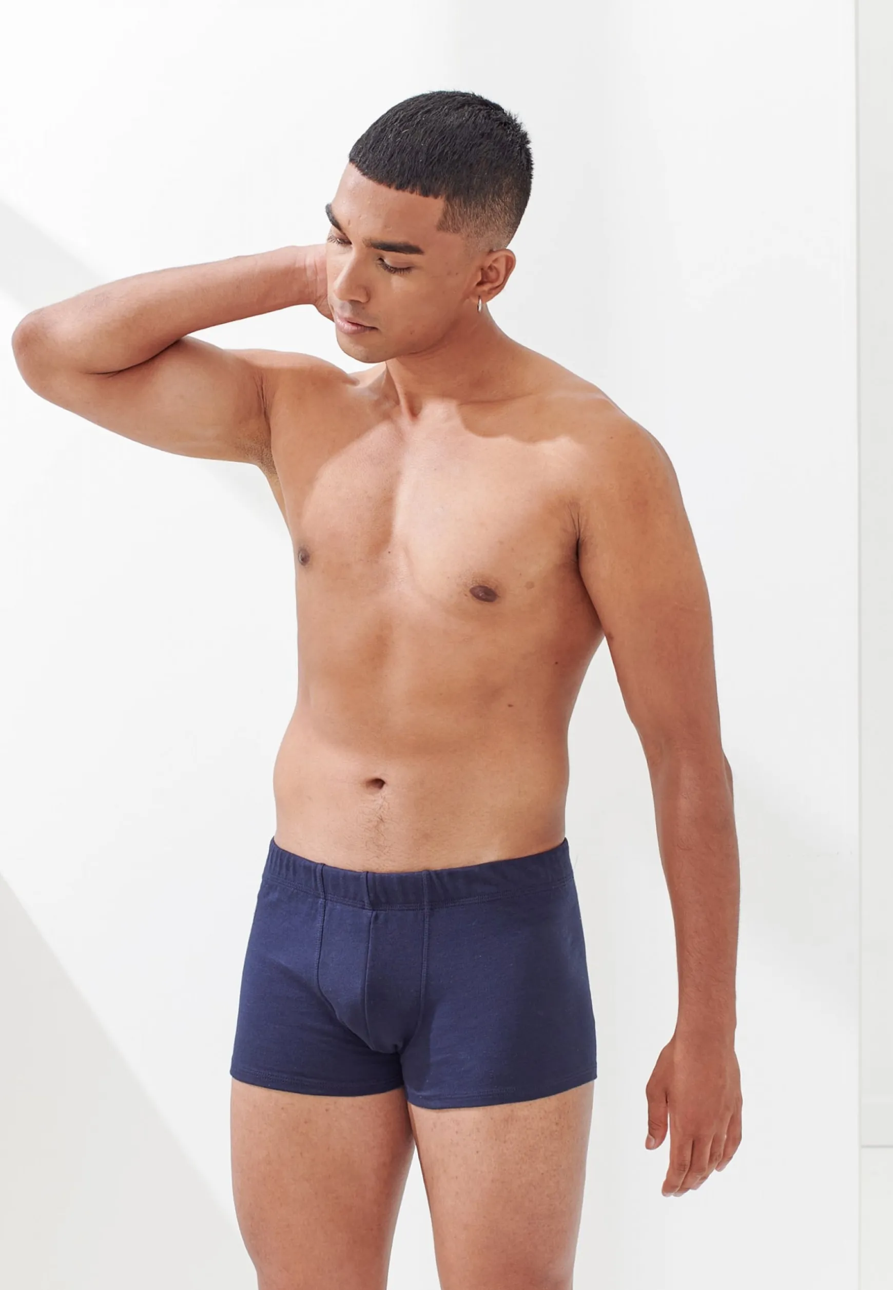 Le slip français Boxer en coton milano-Maelo Marine<Homme Boxers | Boxers