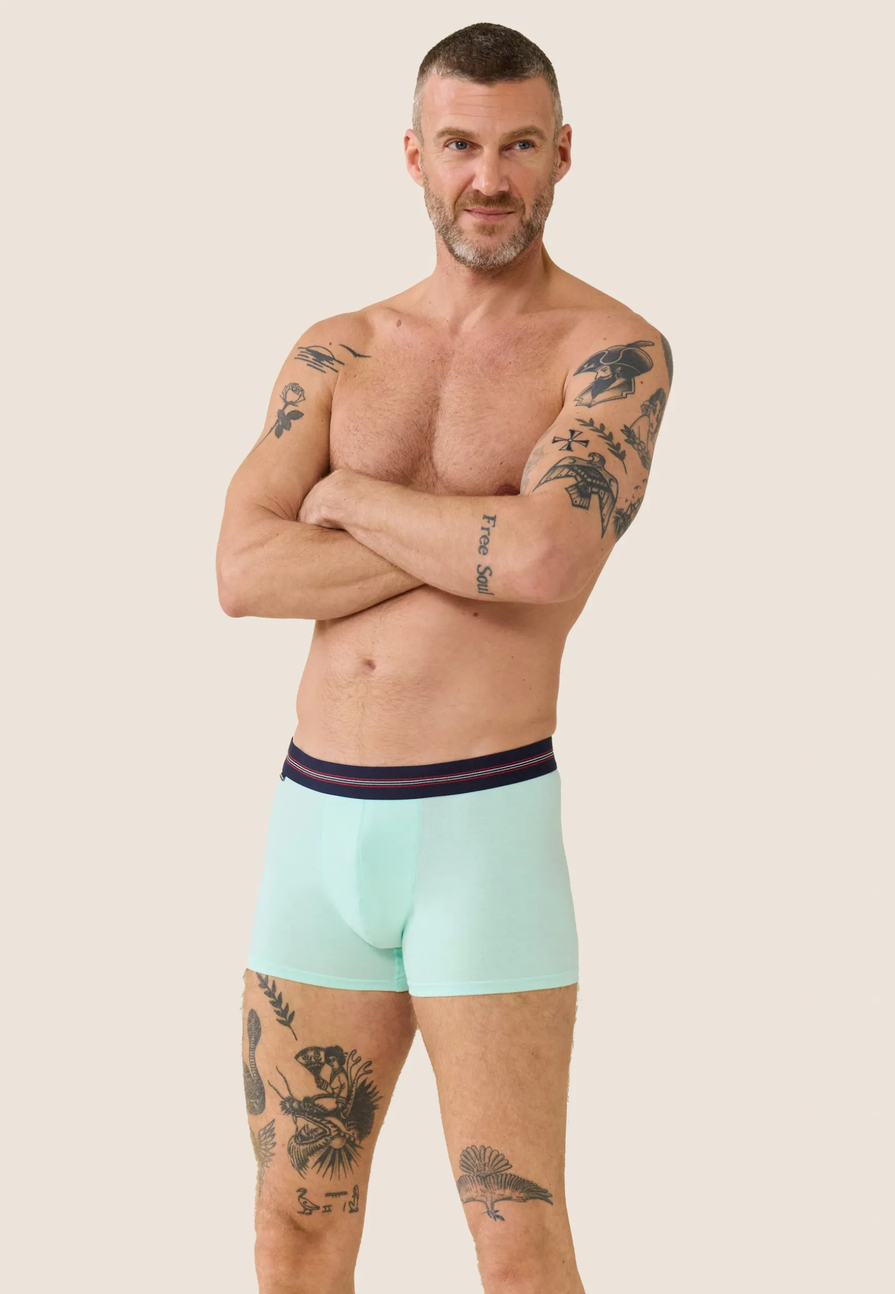 Le slip français Boxer en coton-Marius Baie<Homme Broderie 🪡 | Boxers