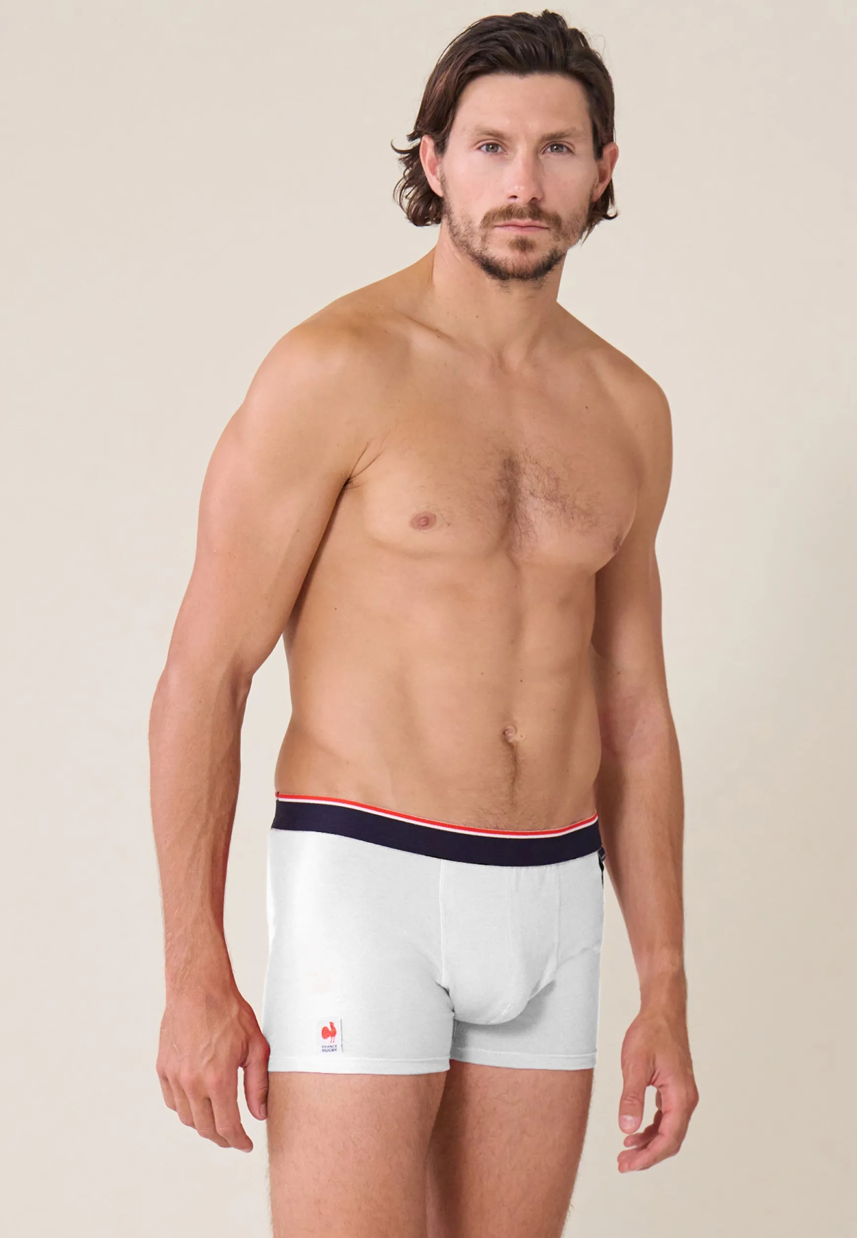 Le slip français Boxer en coton-Marius /Bleu Marine XV de France<Homme Sous-Vêtements De Sports | Boxers