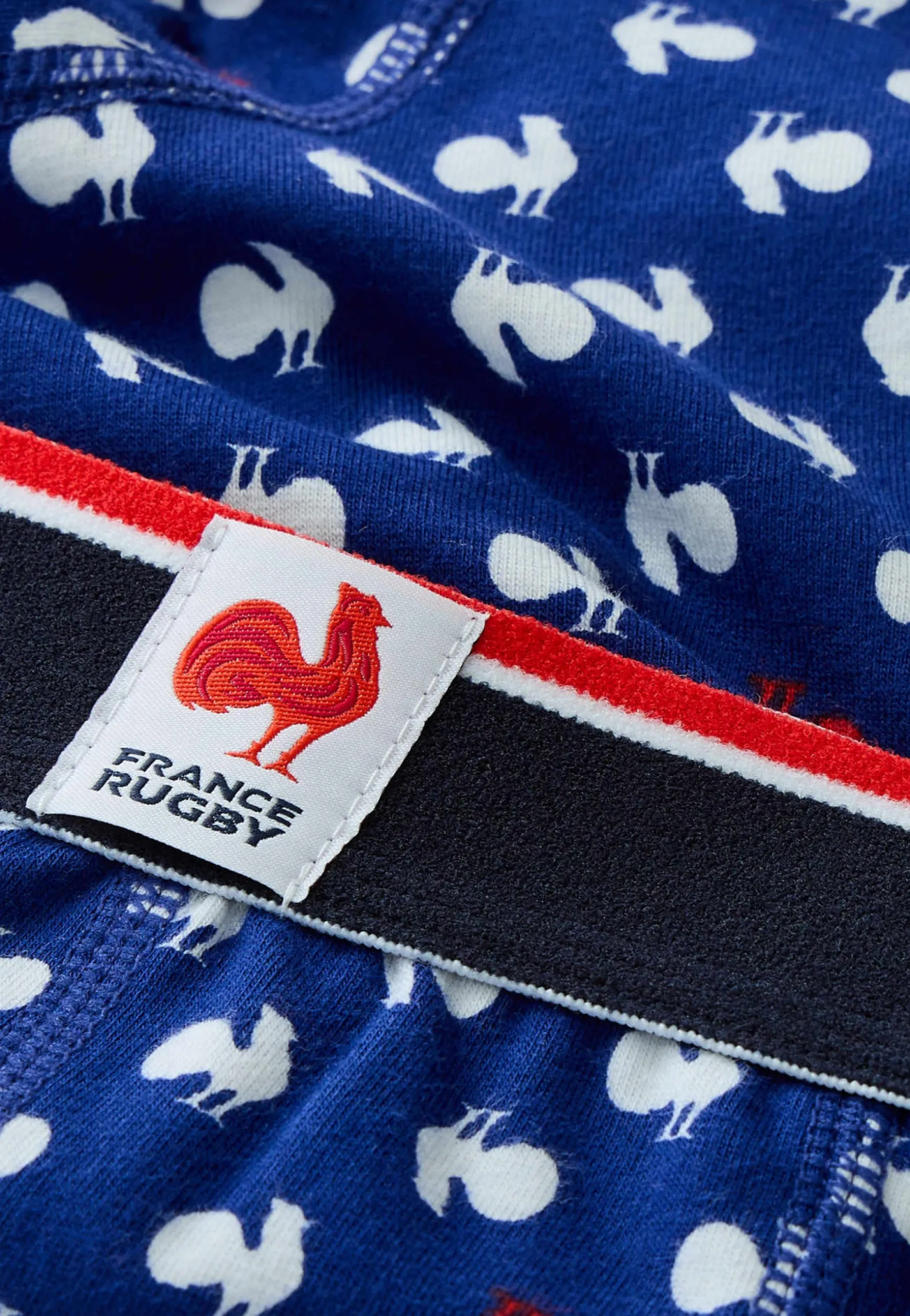 Le slip français Boxer en coton-Marius Coq Blanc Rouge XV de France<Homme Sous-Vêtements De Sports | Boxers