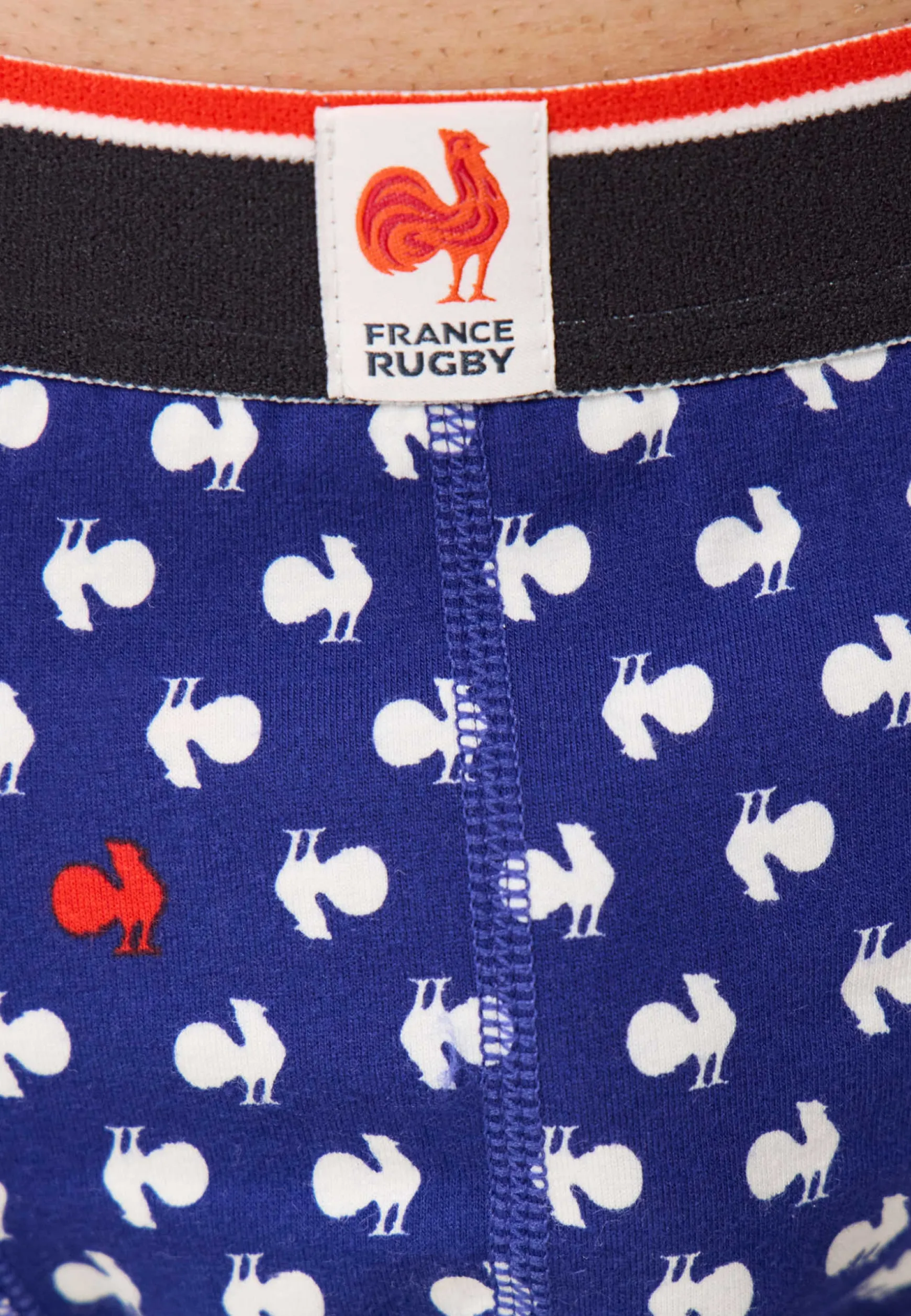 Le slip français Boxer en coton-Marius Coq Blanc Rouge XV de France<Homme Sous-Vêtements De Sports | Boxers