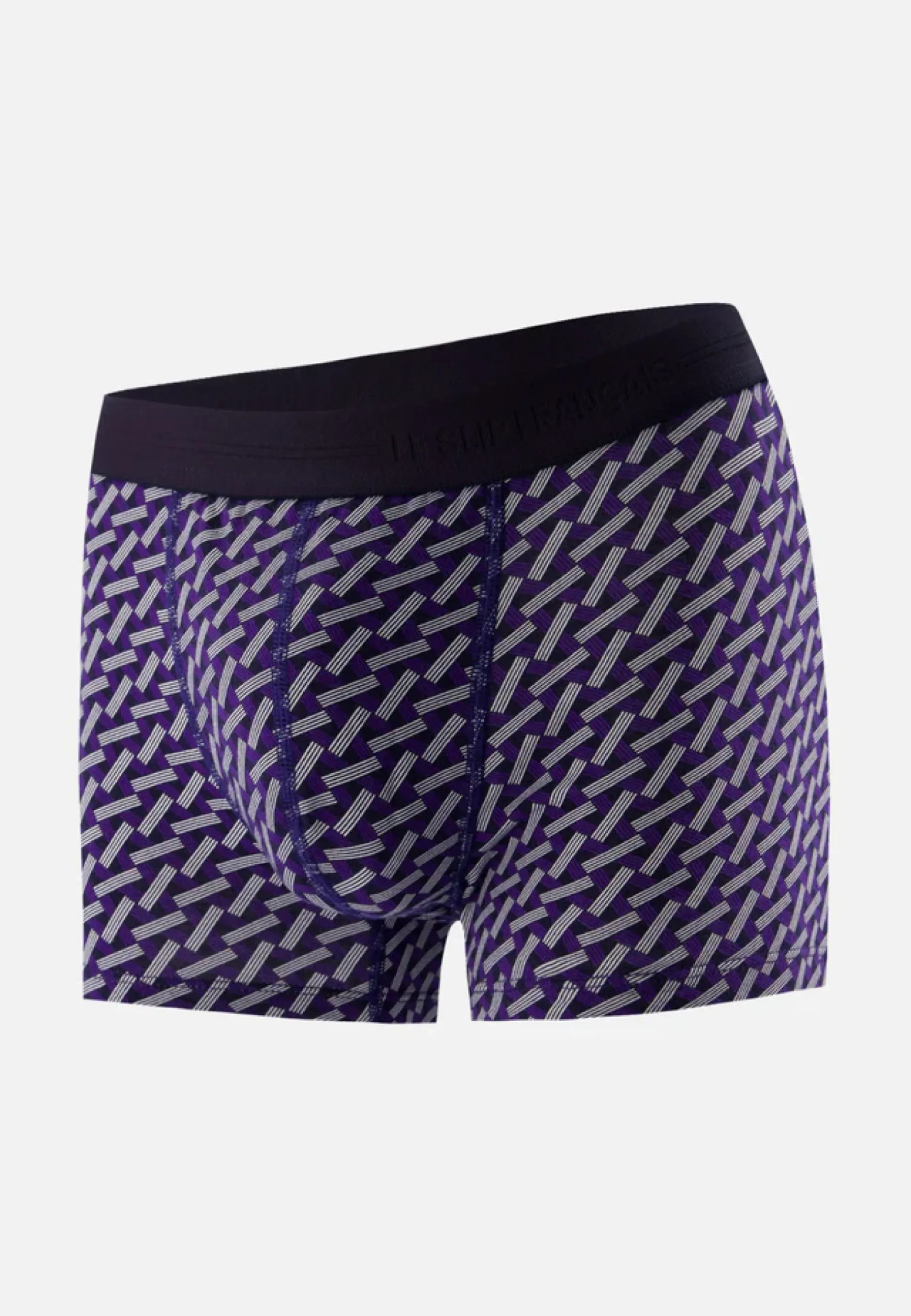 Le slip français Boxer en coton-Marius Imprimé Diagonale Marine Velours<Homme Boxers | Boxers