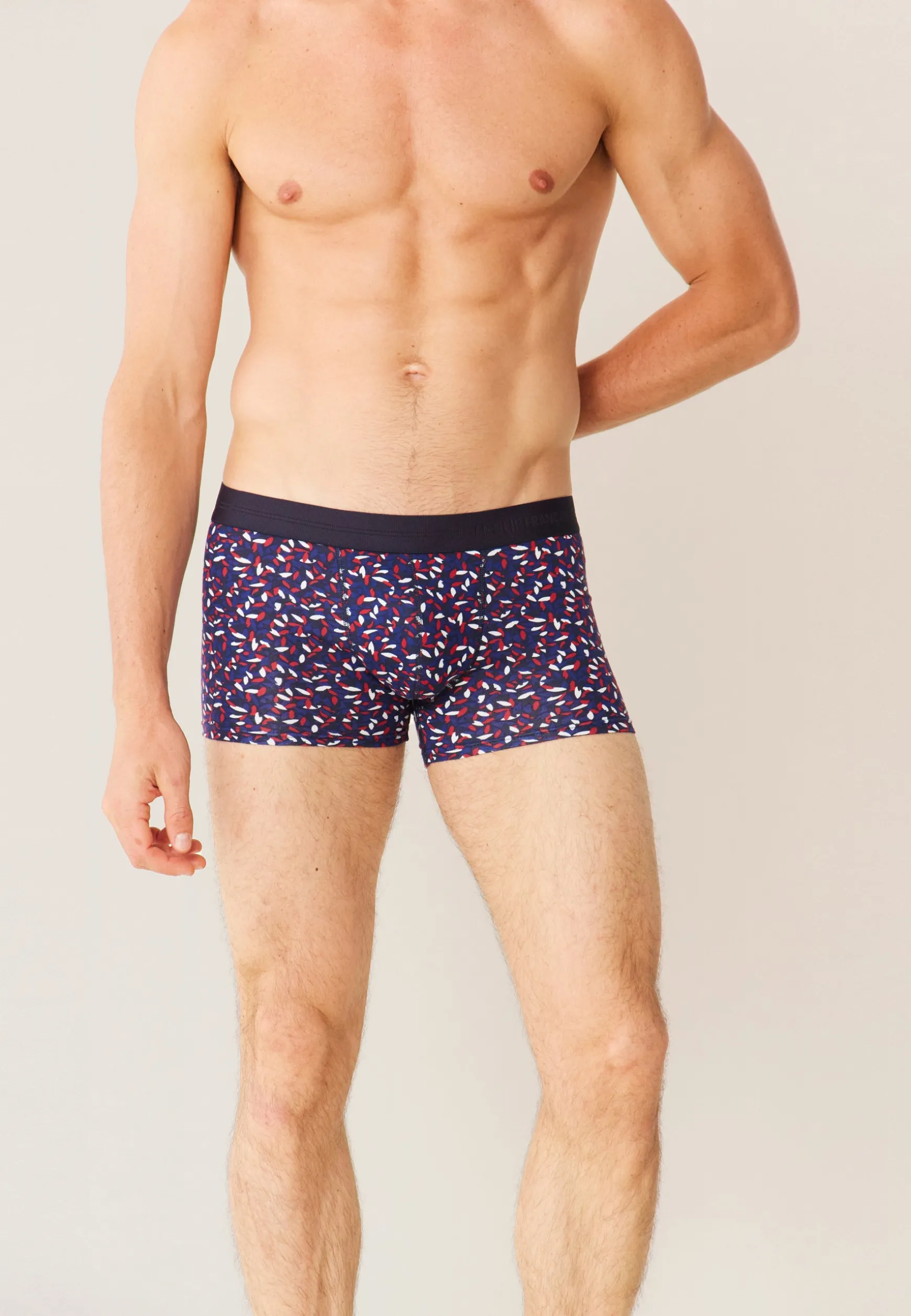 Le slip français Boxer en coton-Marius Imprimé Gavotte Marine Indigo<Homme Boxers | Boxers