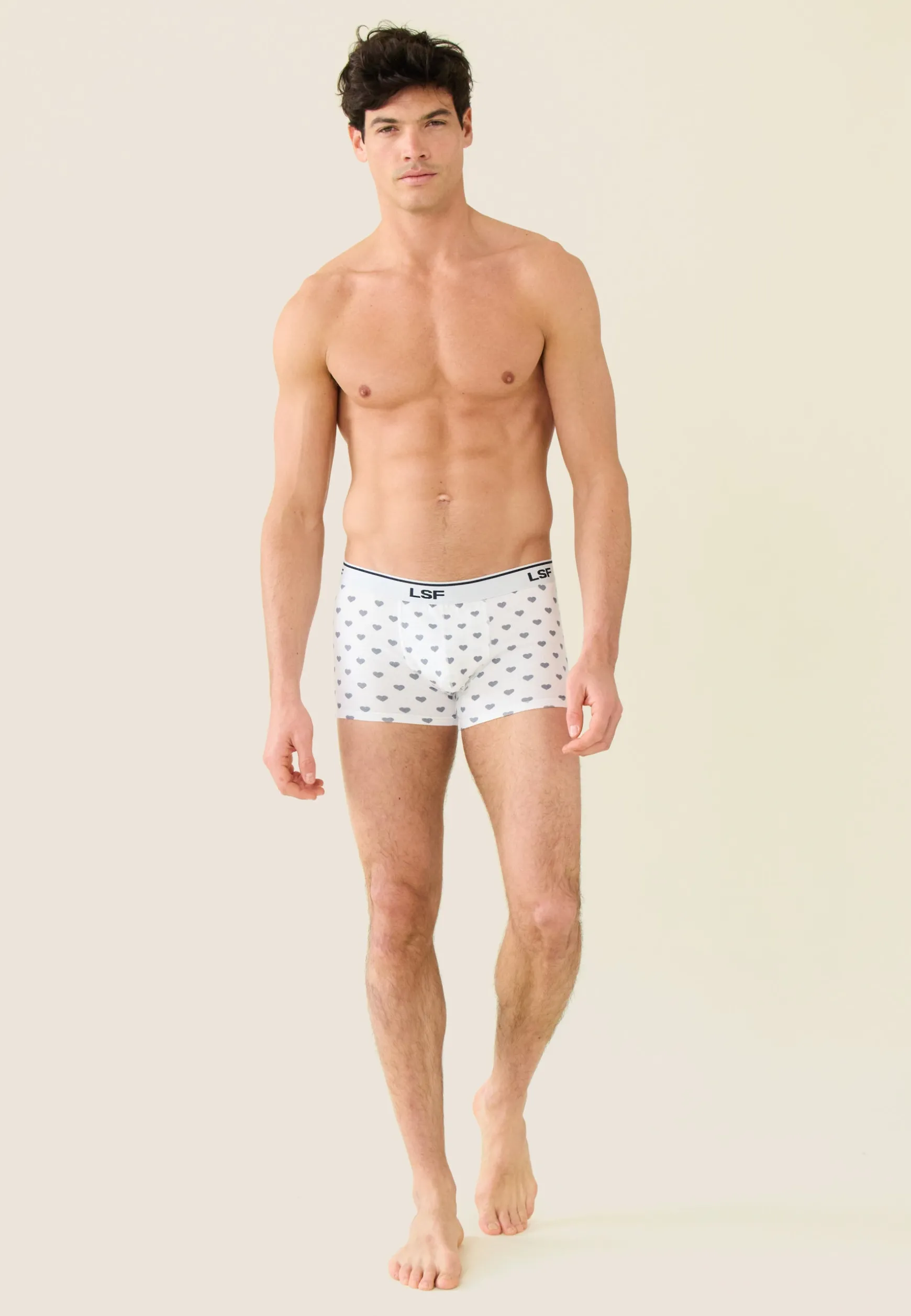 Le slip français Boxer en coton-Marius Petit Coeur Marine<Homme Boxers | Boxers