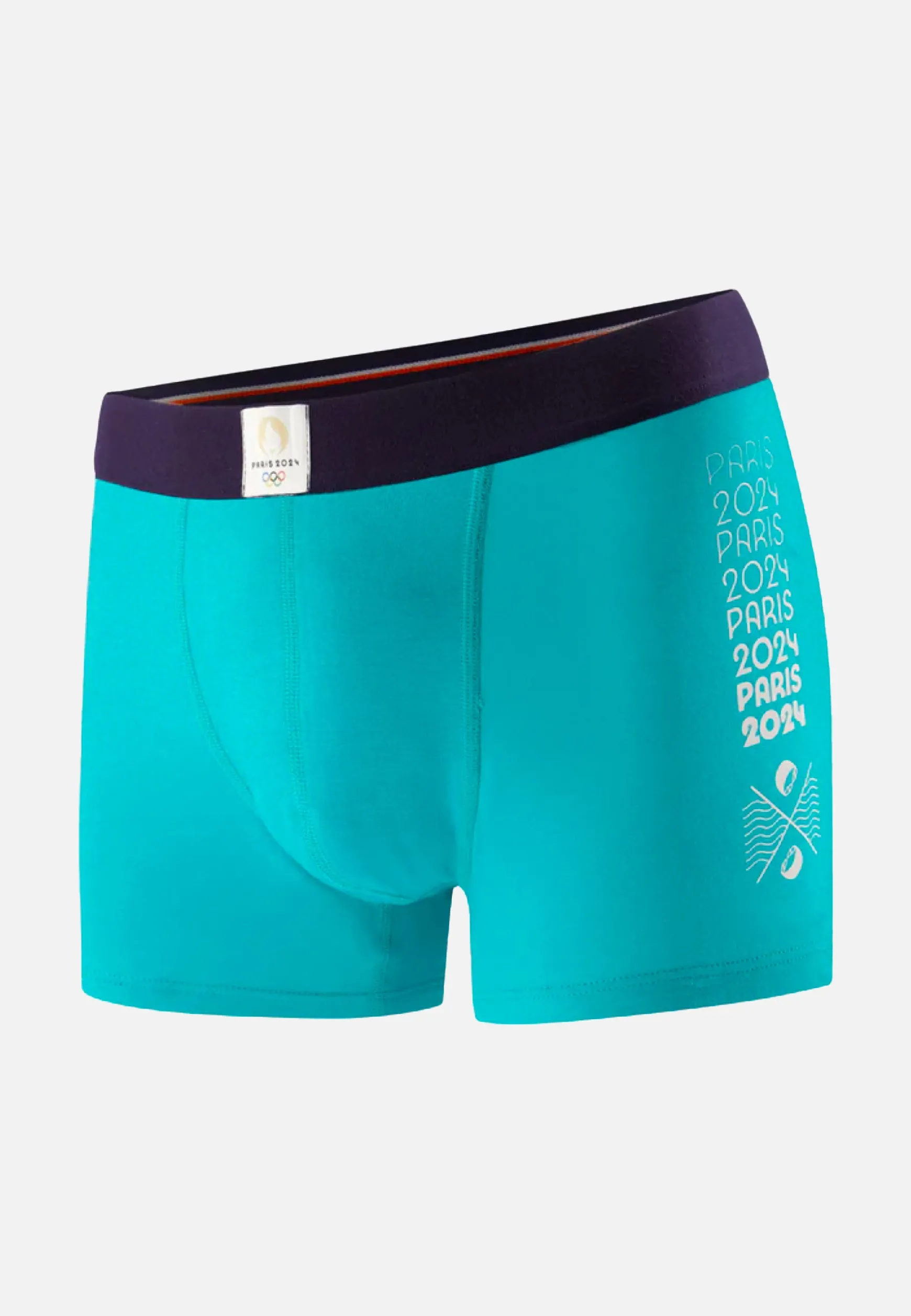 Le slip français Boxer en coton-Marius Turquoise Natation<Homme Sous-Vêtements De Sports | Boxers