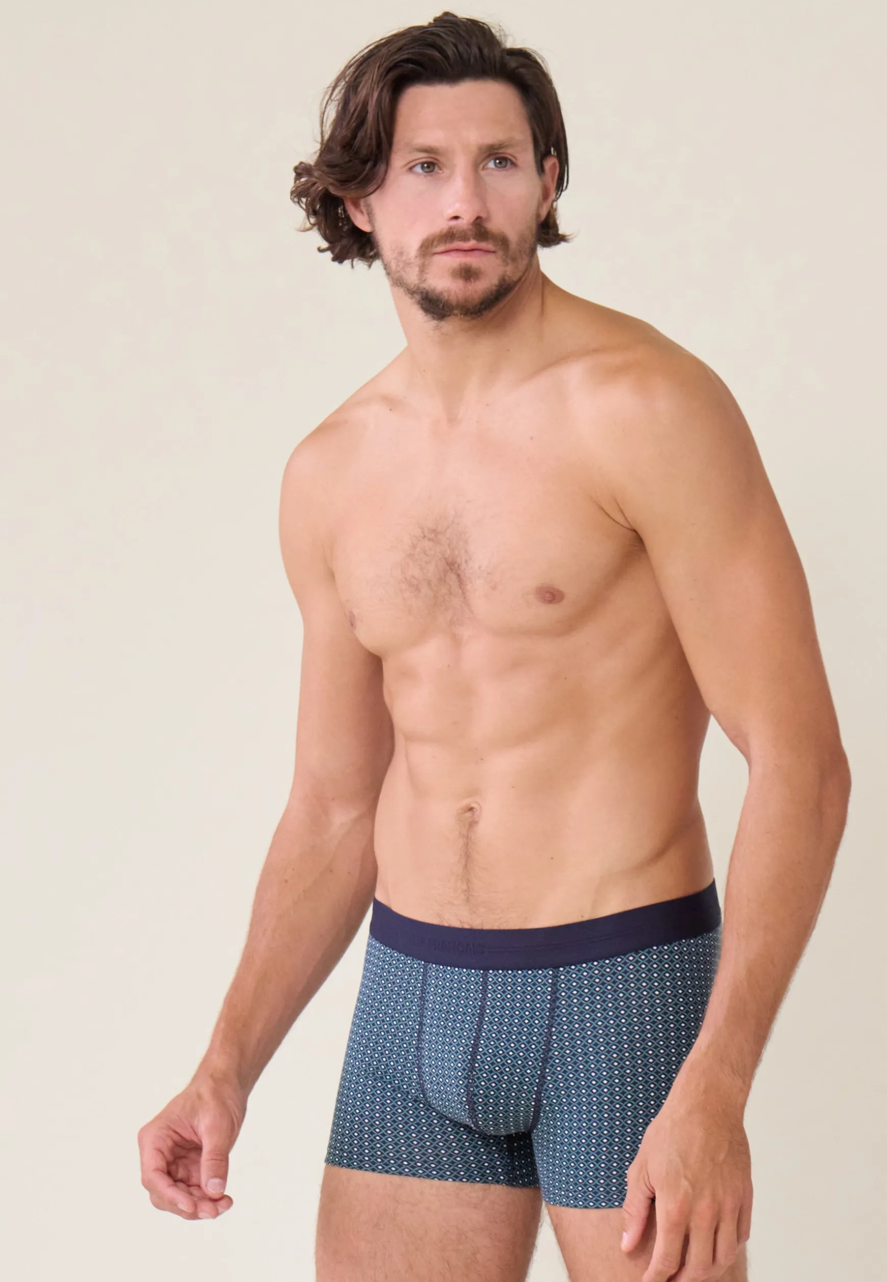 Le slip français Boxer en coton-Marius caviar<Homme Boxers | Boxers