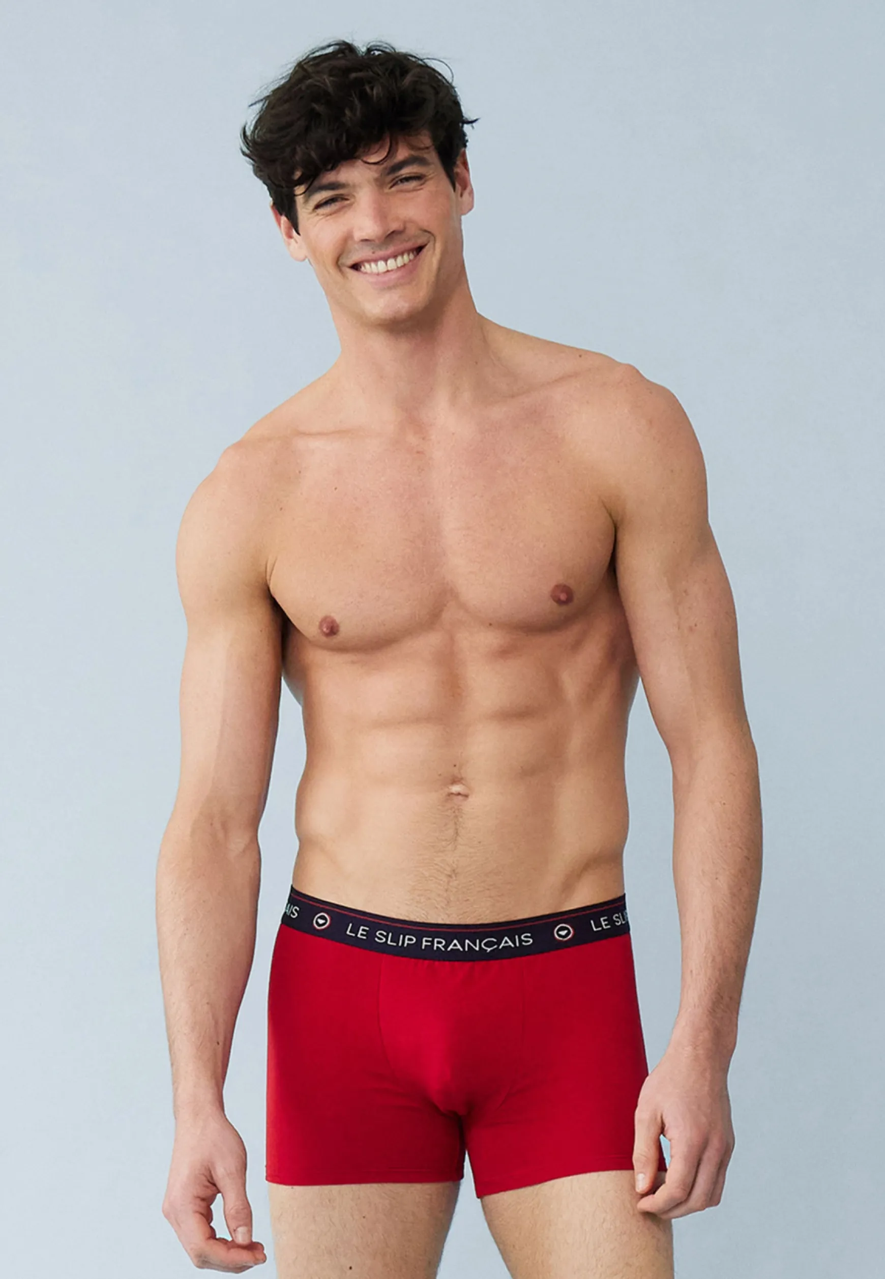 Le slip français Boxer en coton-Redoutable Cerise<Homme Broderie 🪡 | Boxers