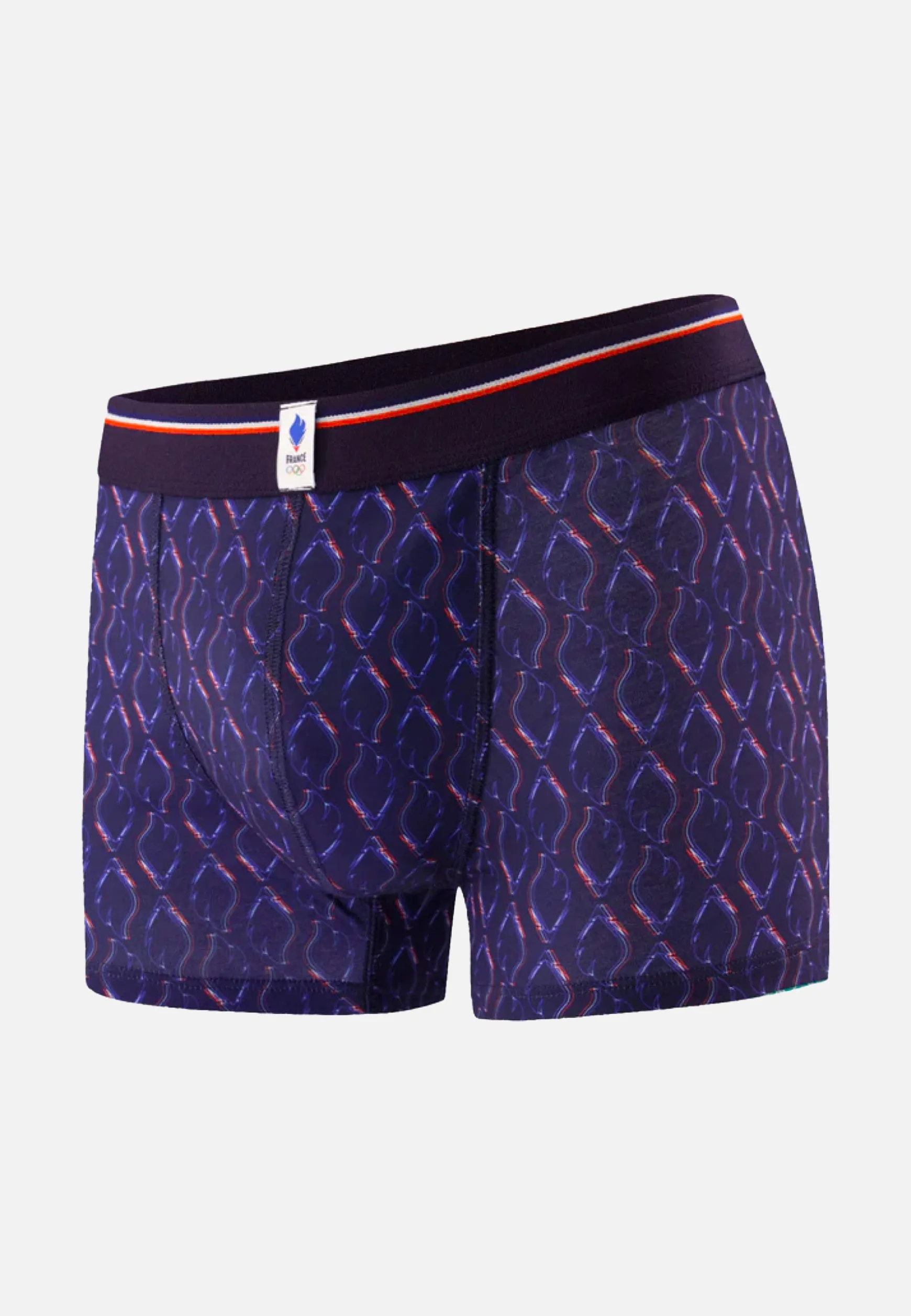 Le slip français Boxer en polyester-Marius Coq Bleu Rouge<Homme Sous-Vêtements De Sports | Boxers