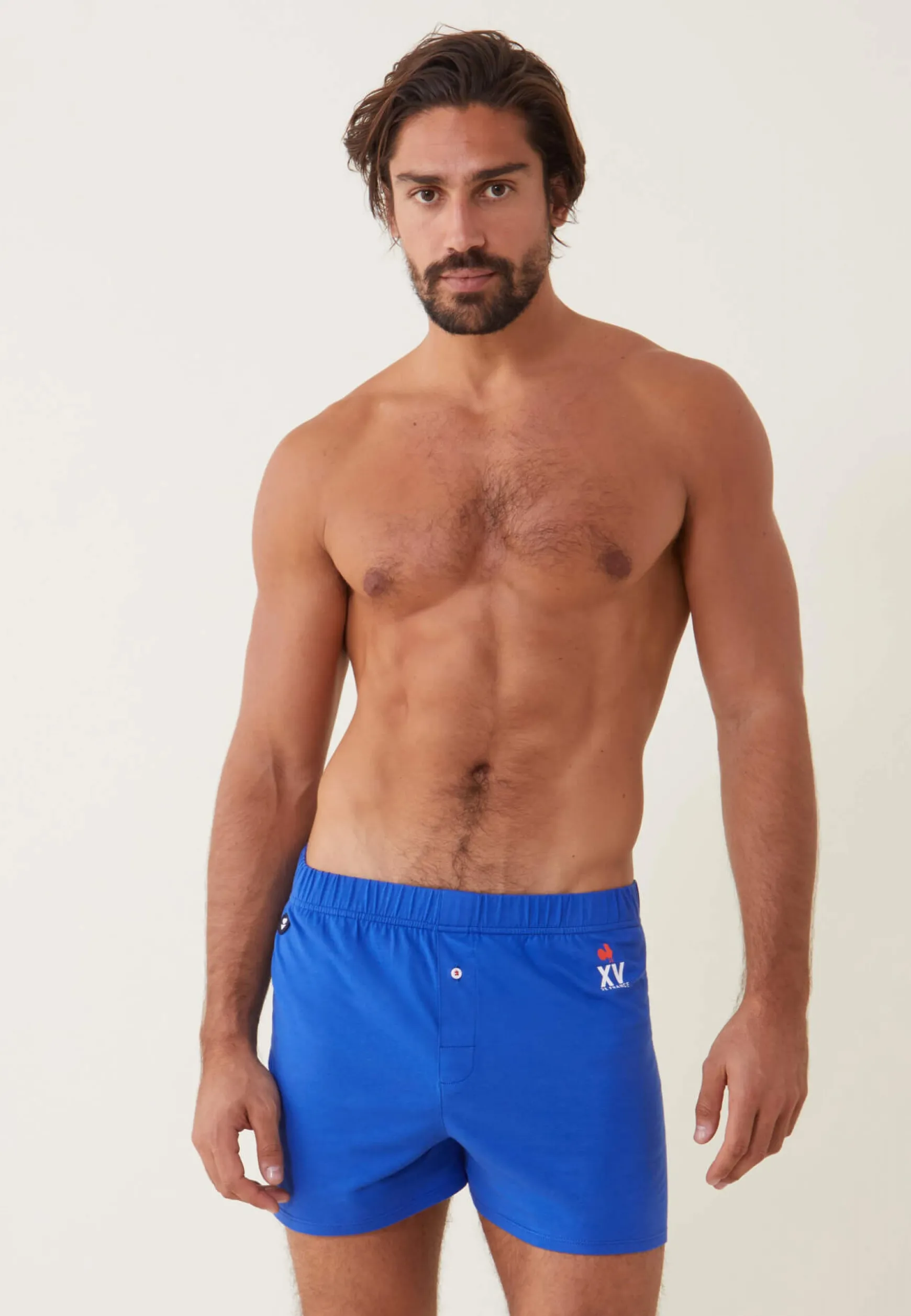 Le slip français Caleçon en coton-Fredo Indigo XV de France<Homme Sous-Vêtements De Sports | Caleçons