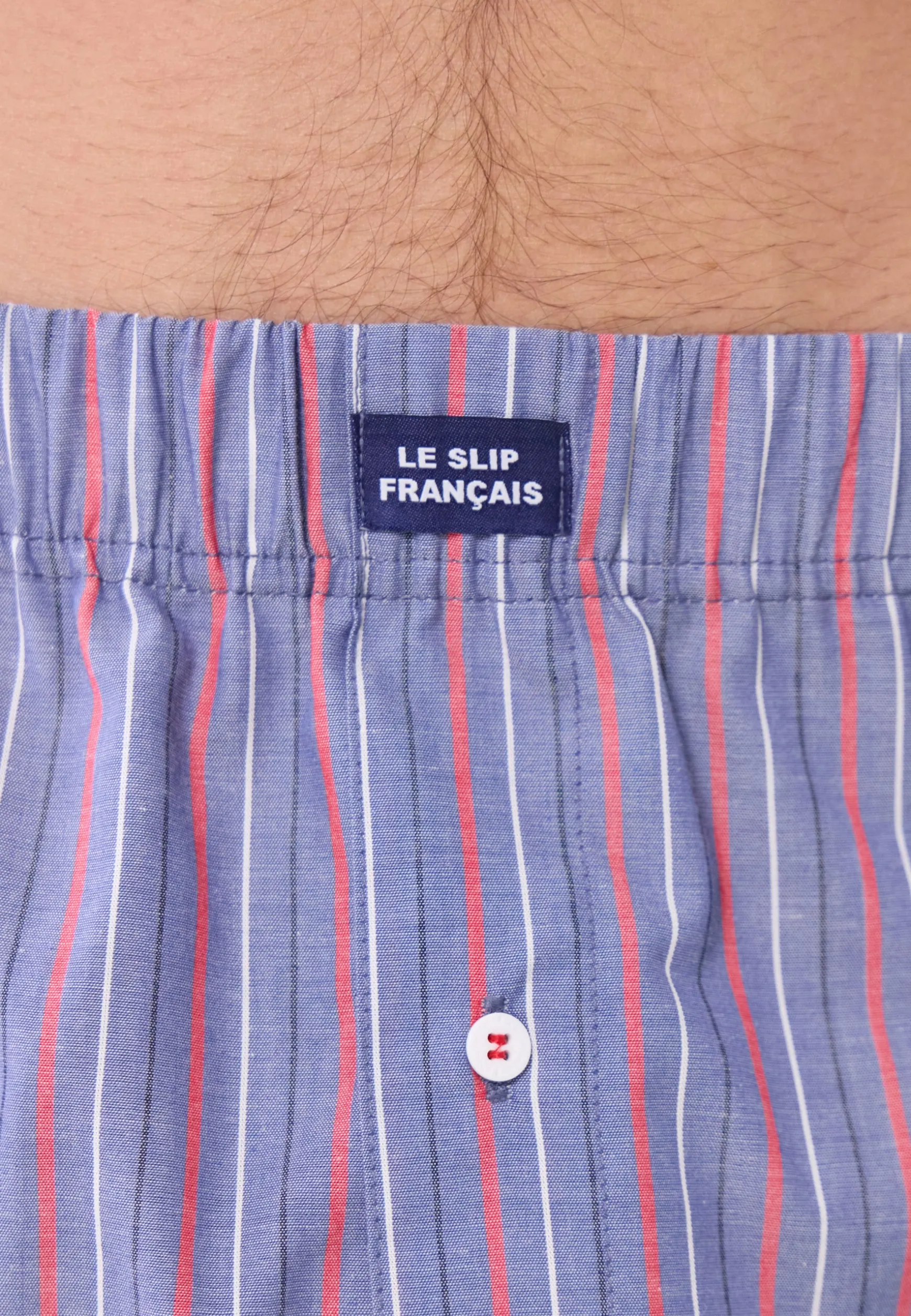 Le slip français Caleçon en coton-Jacques Rayures Tricolores<Homme Caleçons | Caleçons