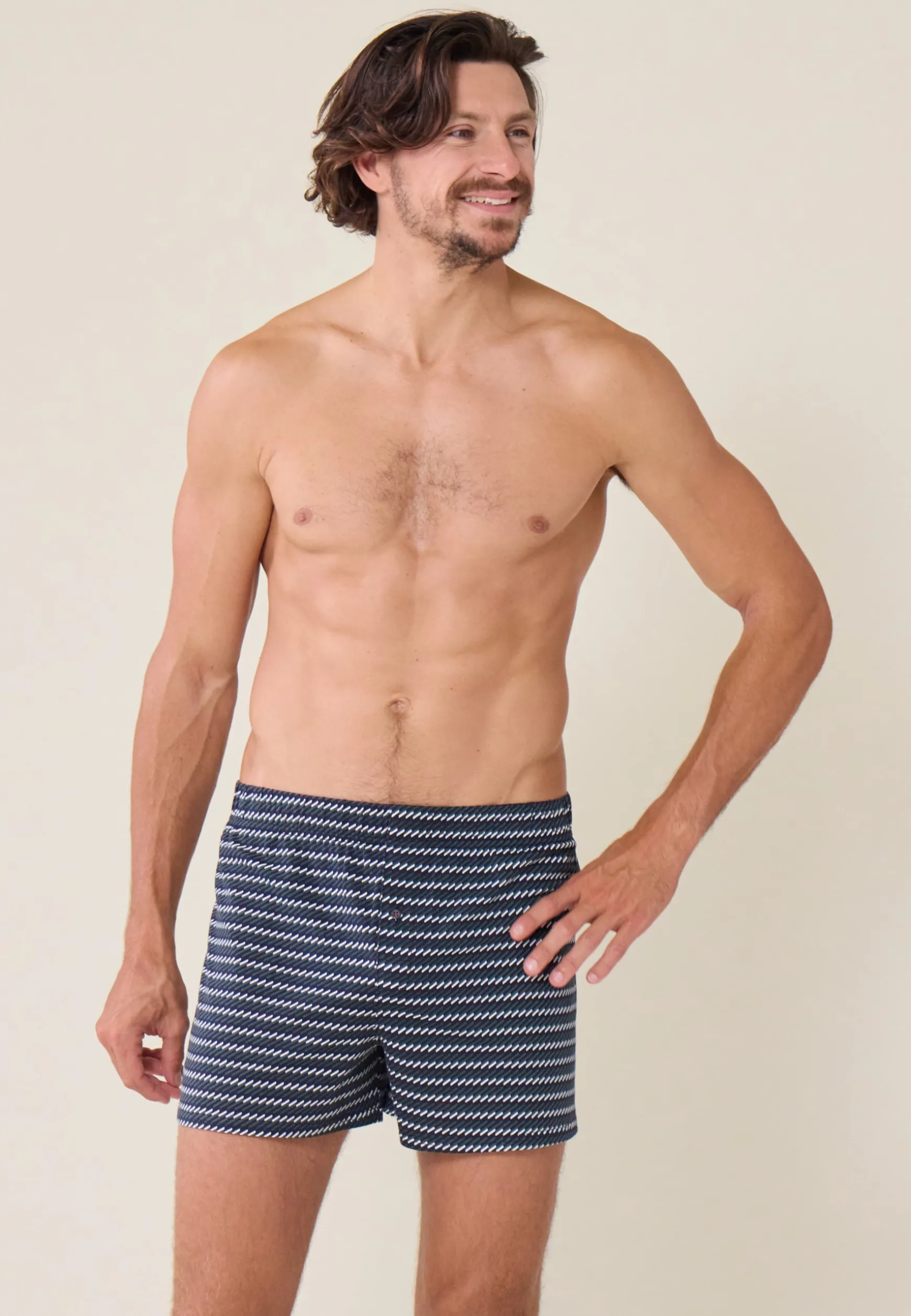 Le slip français Caleçon en jersey souple en coton-Fredo Chanlatte végétal<Homme Caleçons | Caleçons