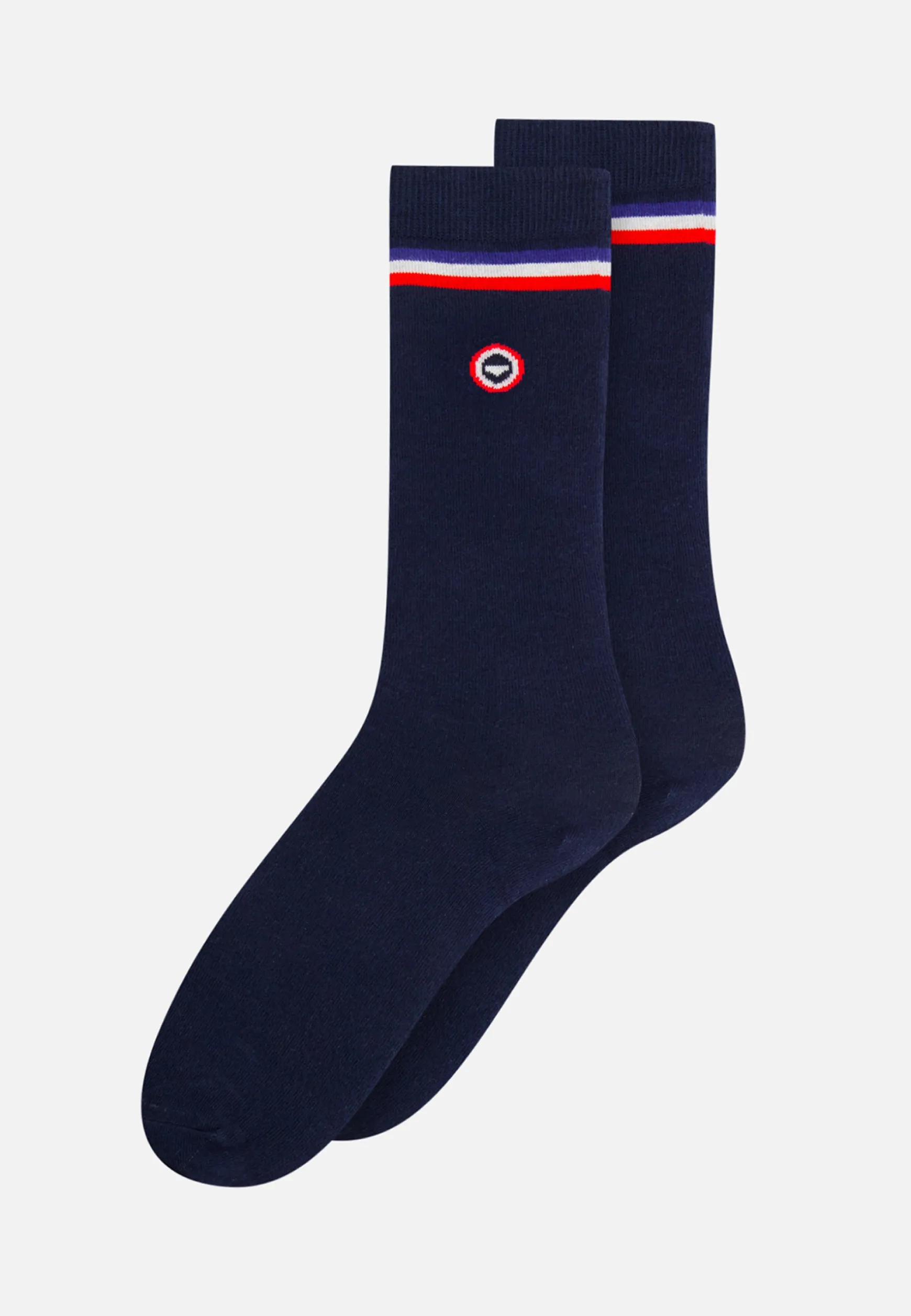 Le slip français Chaussettes mi-hautes en coton-Lucas Drapeau Marine<Homme Chaussettes En Coton | Chaussettes En Coton