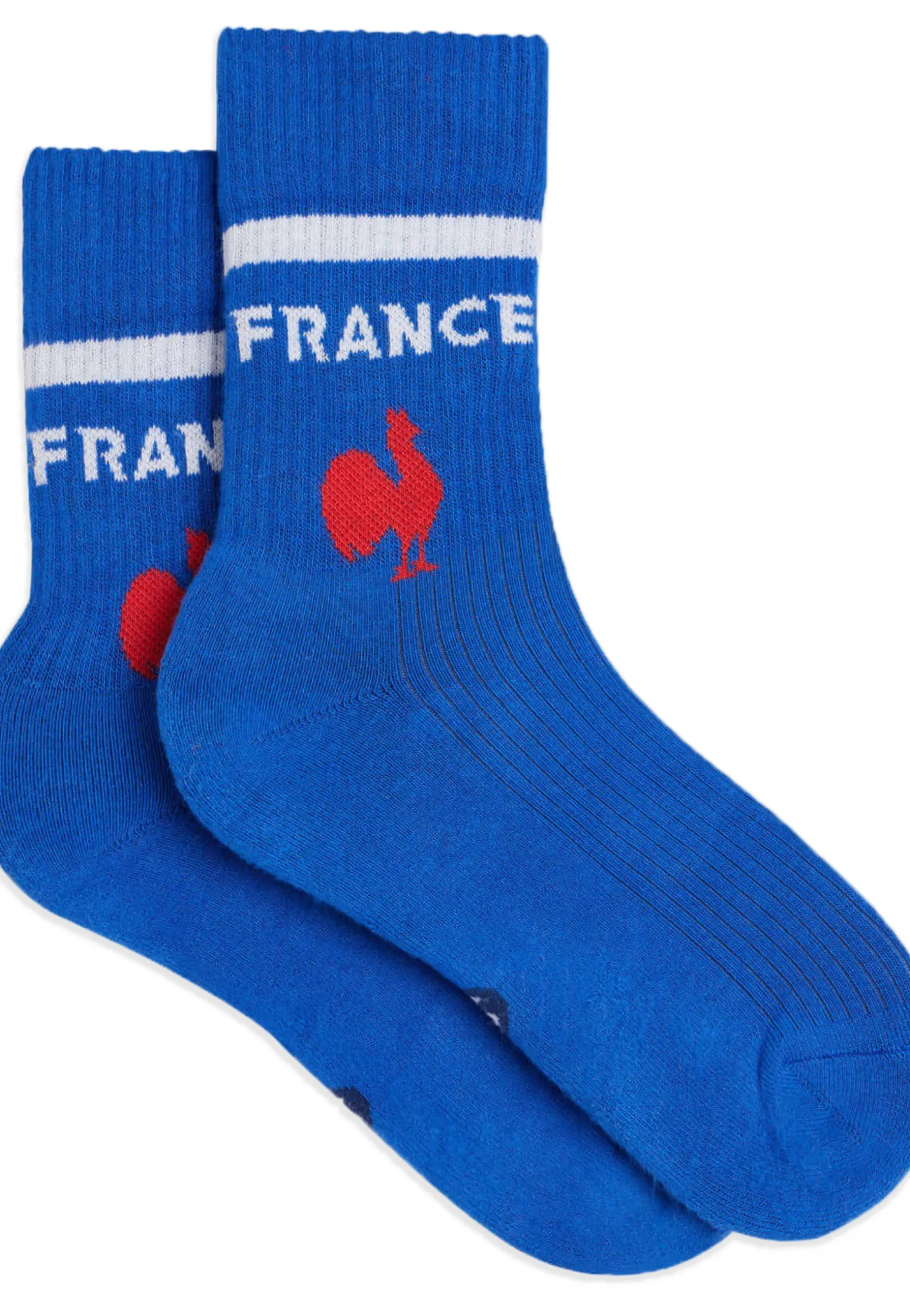 Le slip français Chaussettes mi-hautes en coton-Wilfried Indigo XV de France<Homme Chaussettes De Sport | Chaussettes De Sport