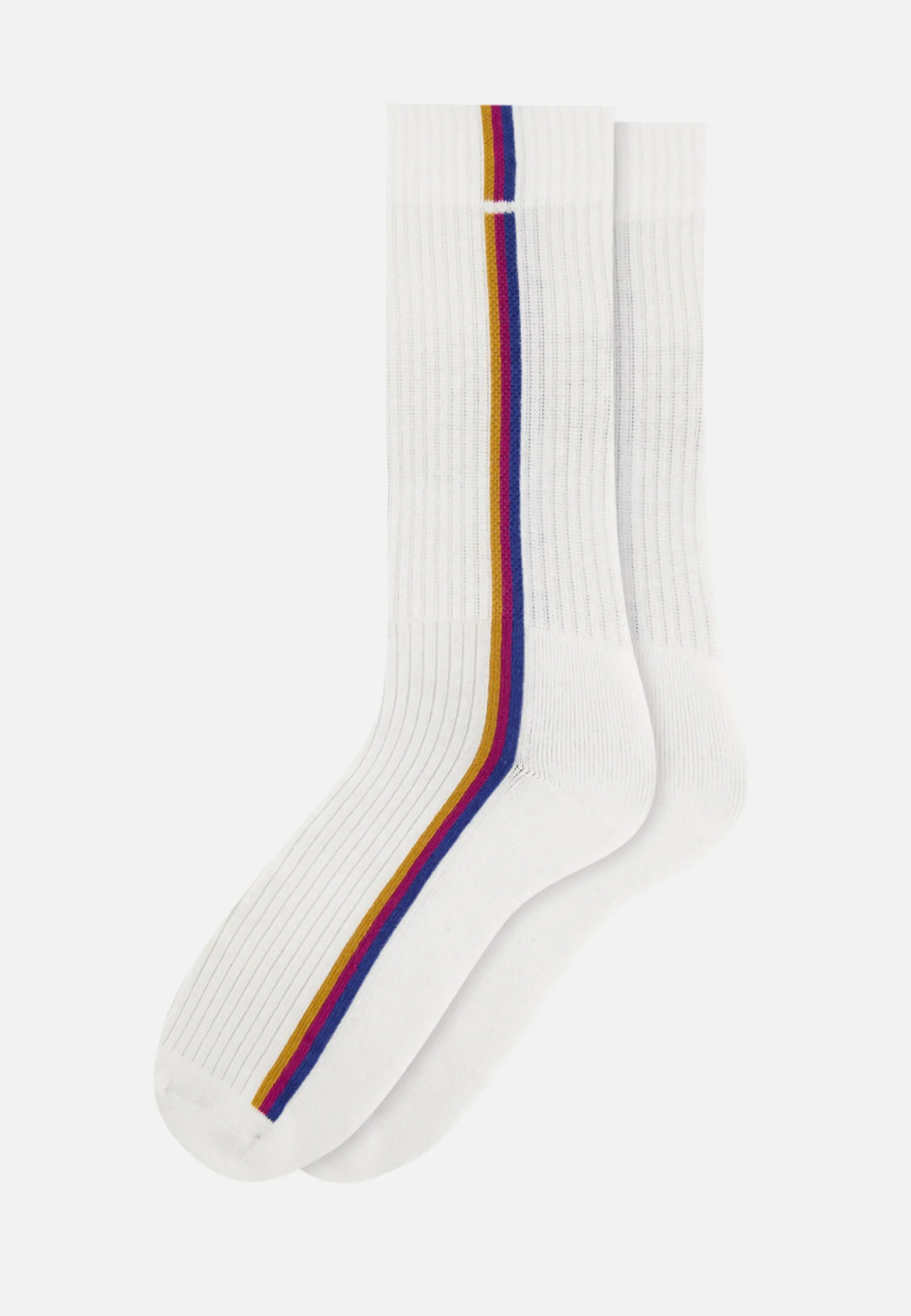 Le slip français Chaussettes mi-hautes-Wilfried Lignes Acier Betterave<Homme Chaussettes De Sport | Chaussettes De Sport