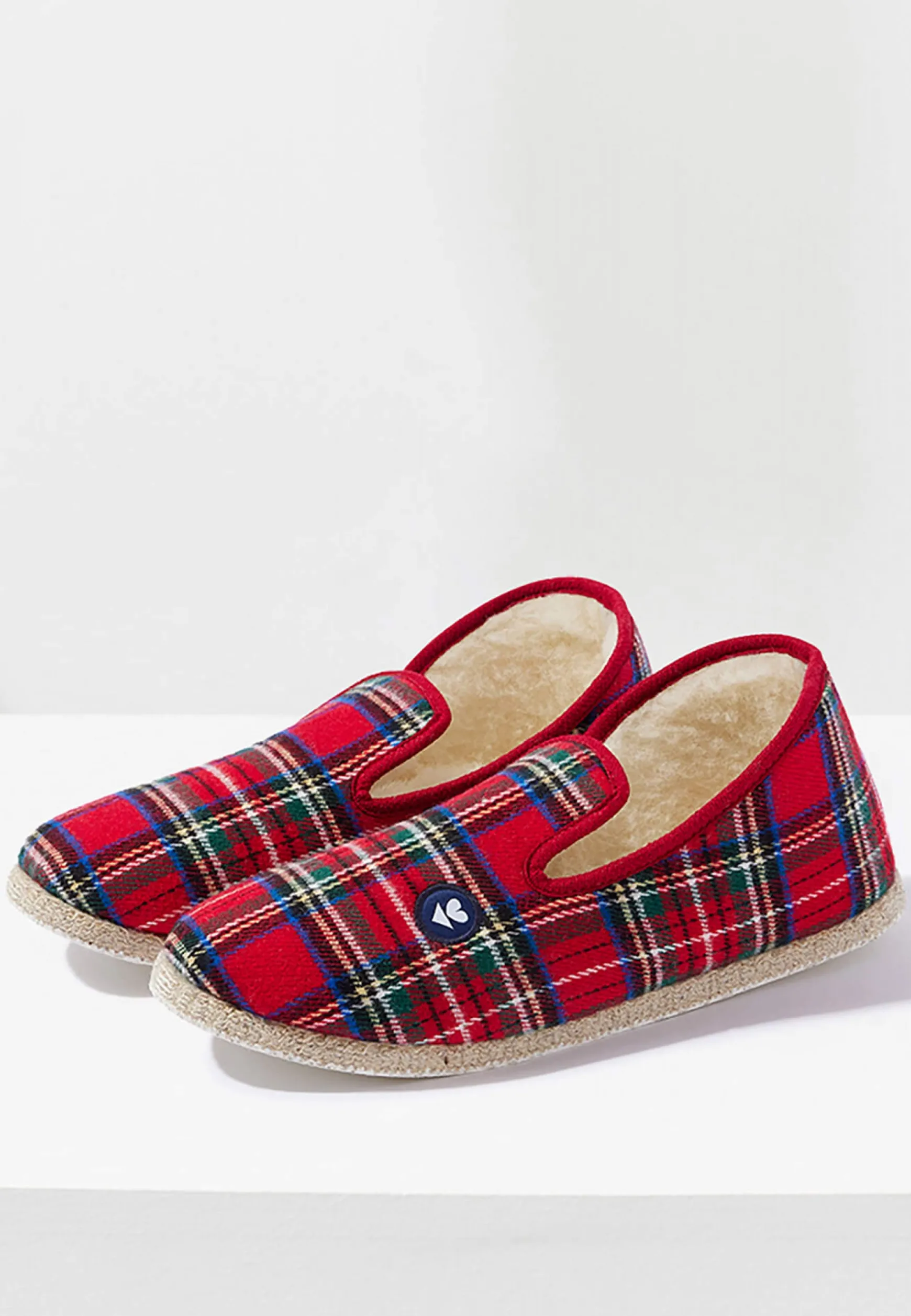 Le slip français Chaussons d'intérieur en laine-Charentaises Tartan<Homme Charentaises | Chaussons