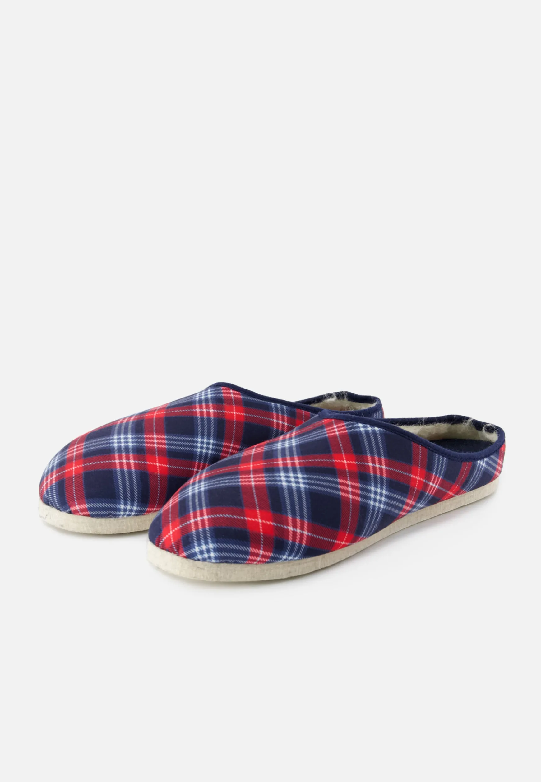 Le slip français Chaussons d'intérieur en laine-Claudio Tartan<Homme Chaussons | Chaussons