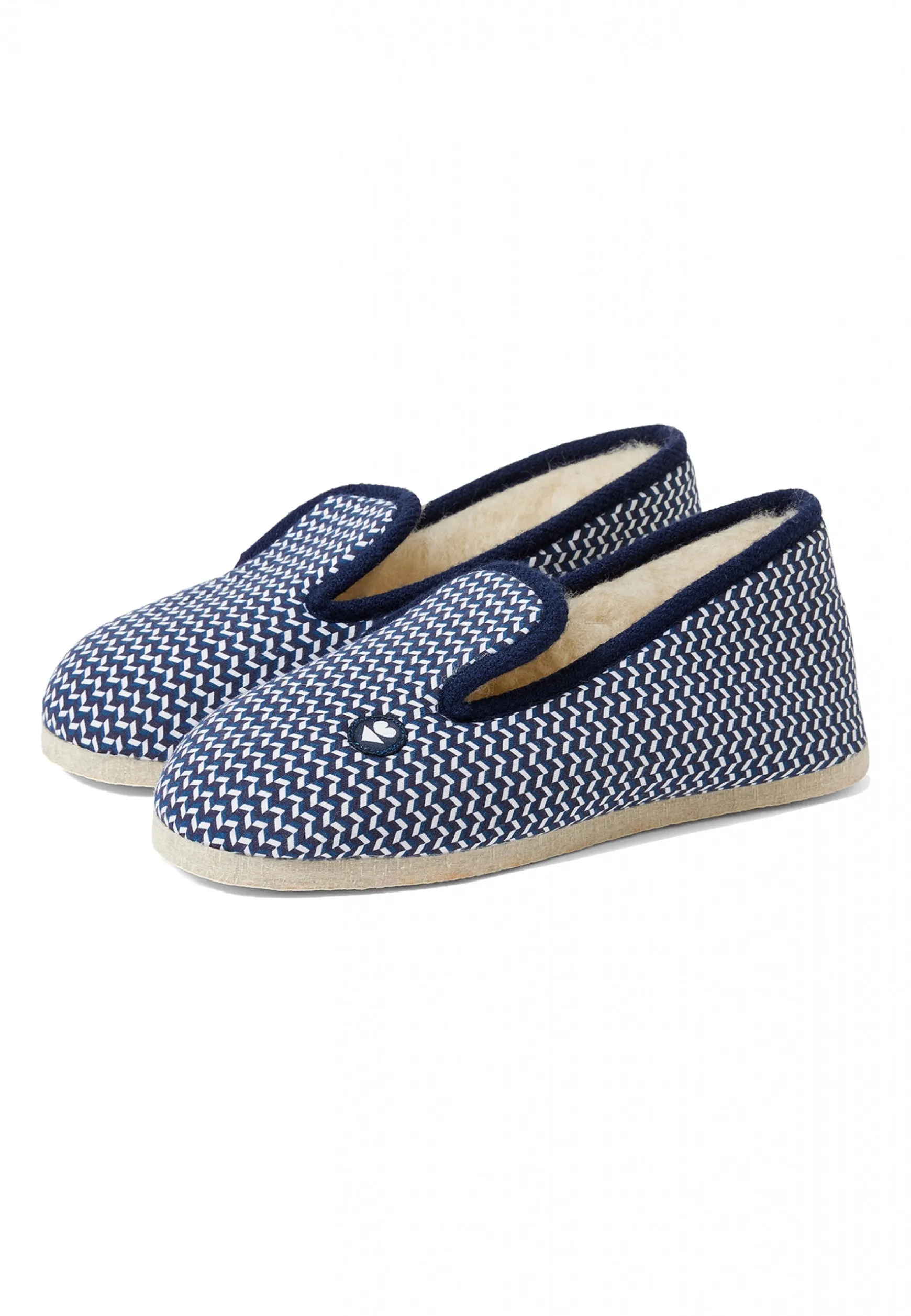 Le slip français Chaussons d'intérieur en laine-Pantoufles Chevron Tricolore<Homme/Femme Chaussons | Chaussons