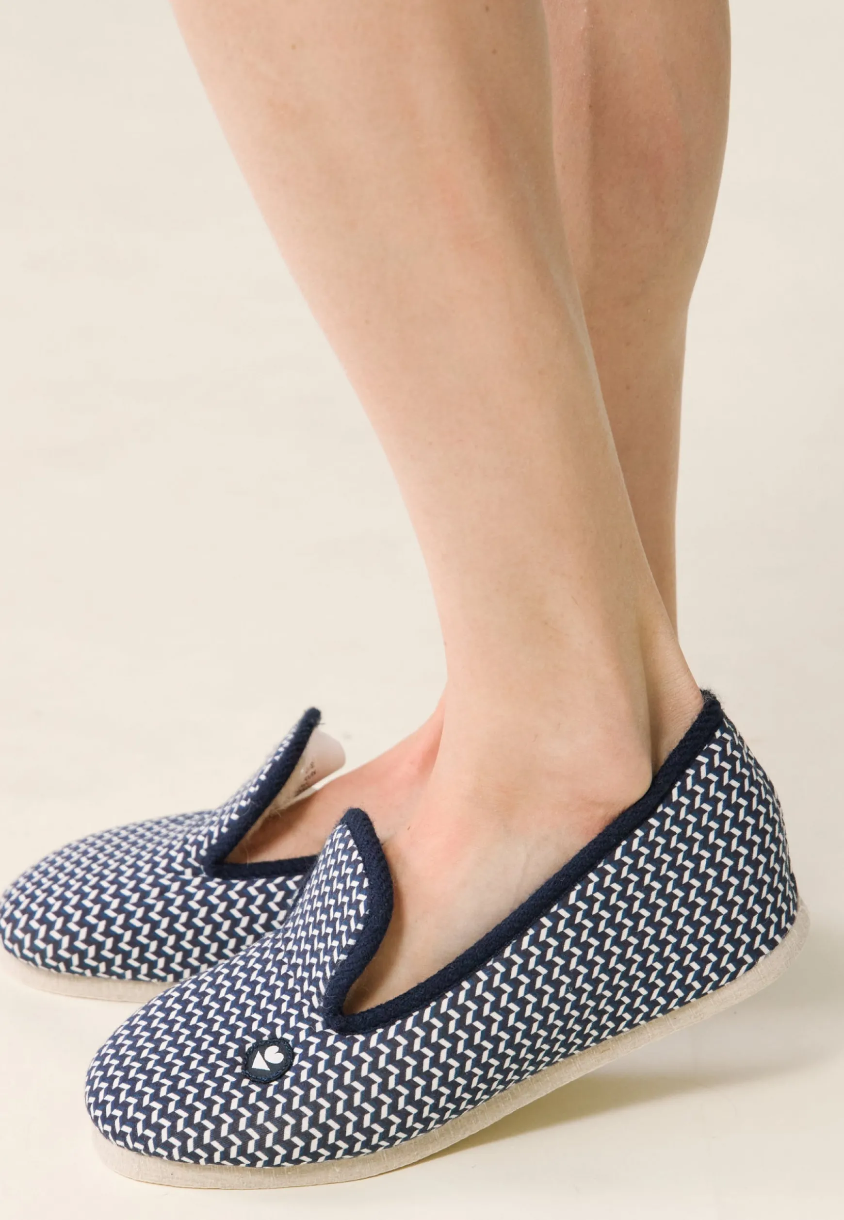 Le slip français Chaussons d'intérieur en laine-Pantoufles Chevron Tricolore<Homme/Femme Chaussons | Chaussons