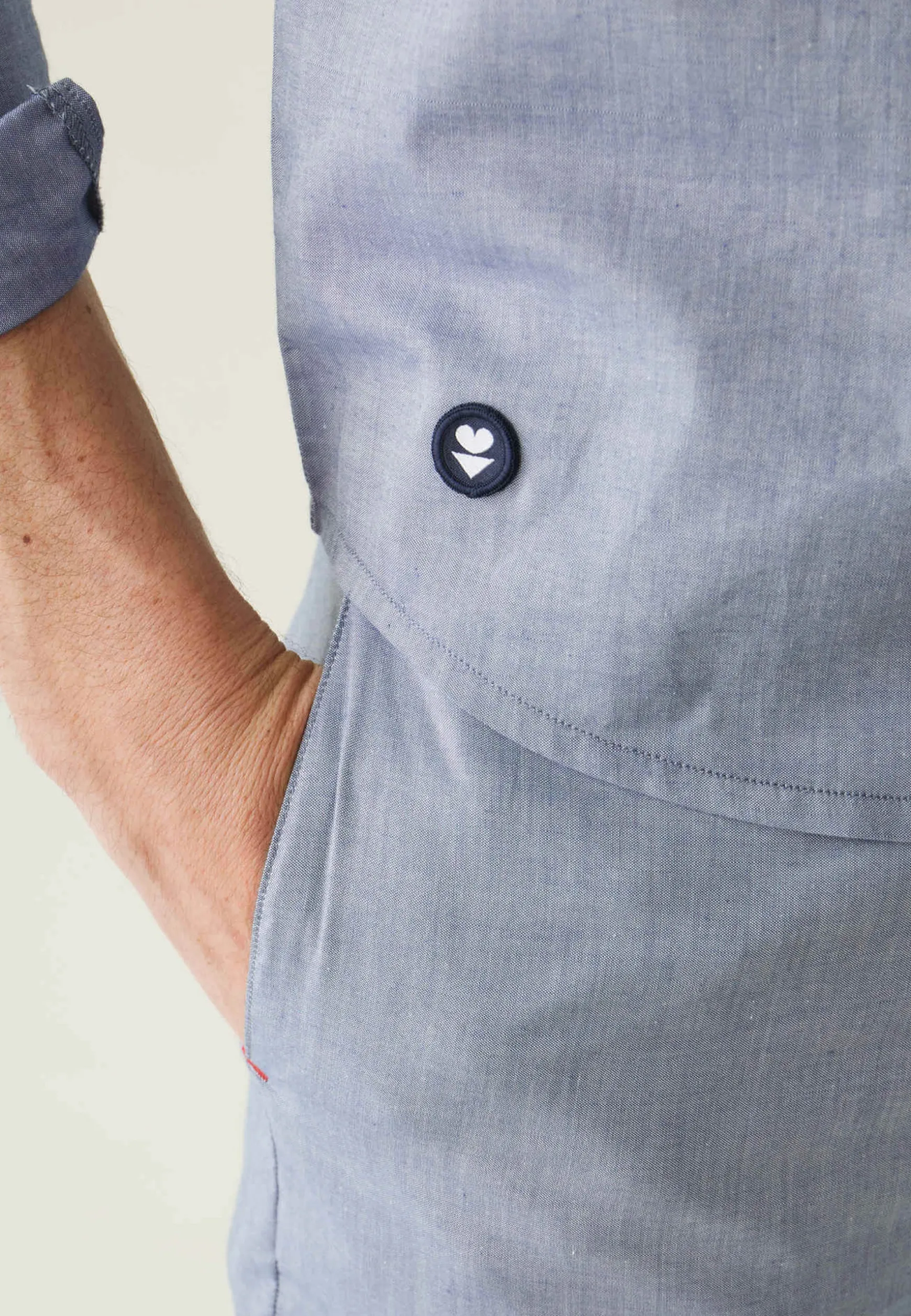 Le slip français Chemise de pyjama en chambray-Tom Chambray<Homme Hauts De Pyjamas | Hauts De Pyjamas