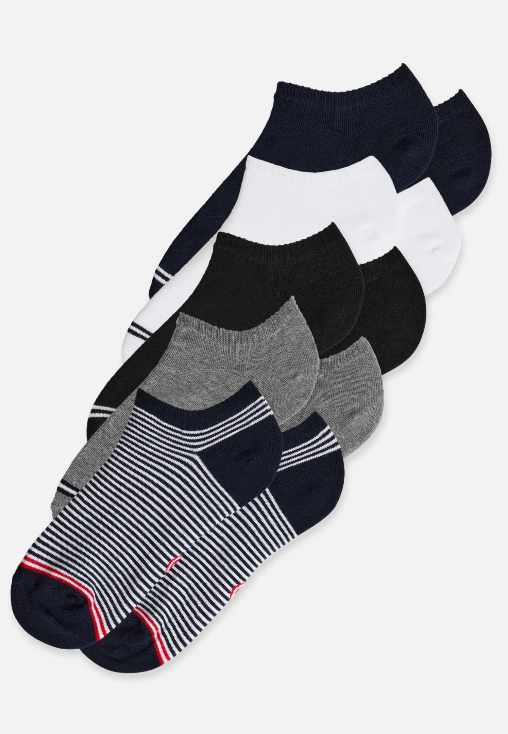 Le slip français Cinquo de socquettes en coton-Pack Cinquo Socquettes Jo Marine Gris Chiné Noir<Homme Chaussettes Courtes | Chaussettes Courtes