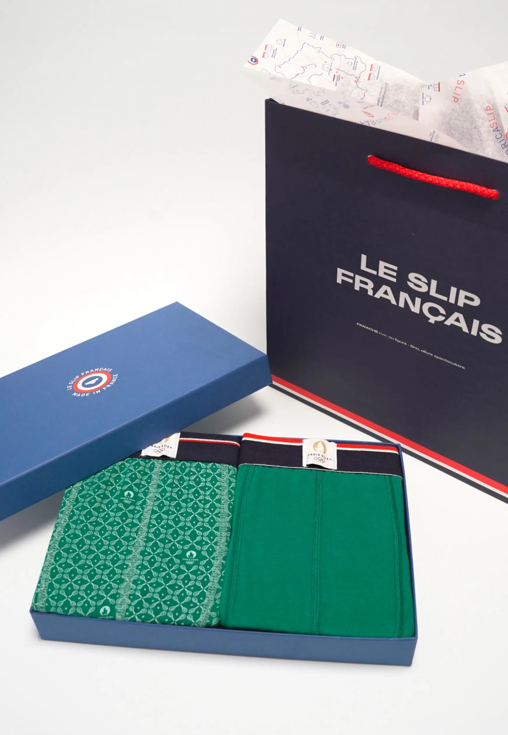 Le slip français Duo de boxers en coton-Coffret Marius Tennis Placé et Uni<Homme Coffrets Cadeaux | Packs Sous-Vêtements