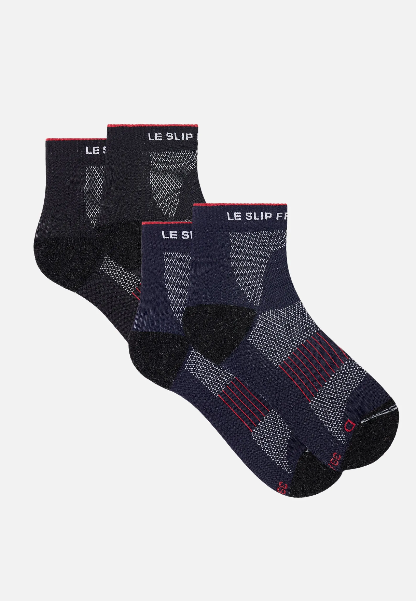 Le slip français Duo de chaussettes courtes en polyamide-Pack Chaussettes Gaetan Marine Noir<Homme Chaussettes De Sport | Chaussettes De Sport