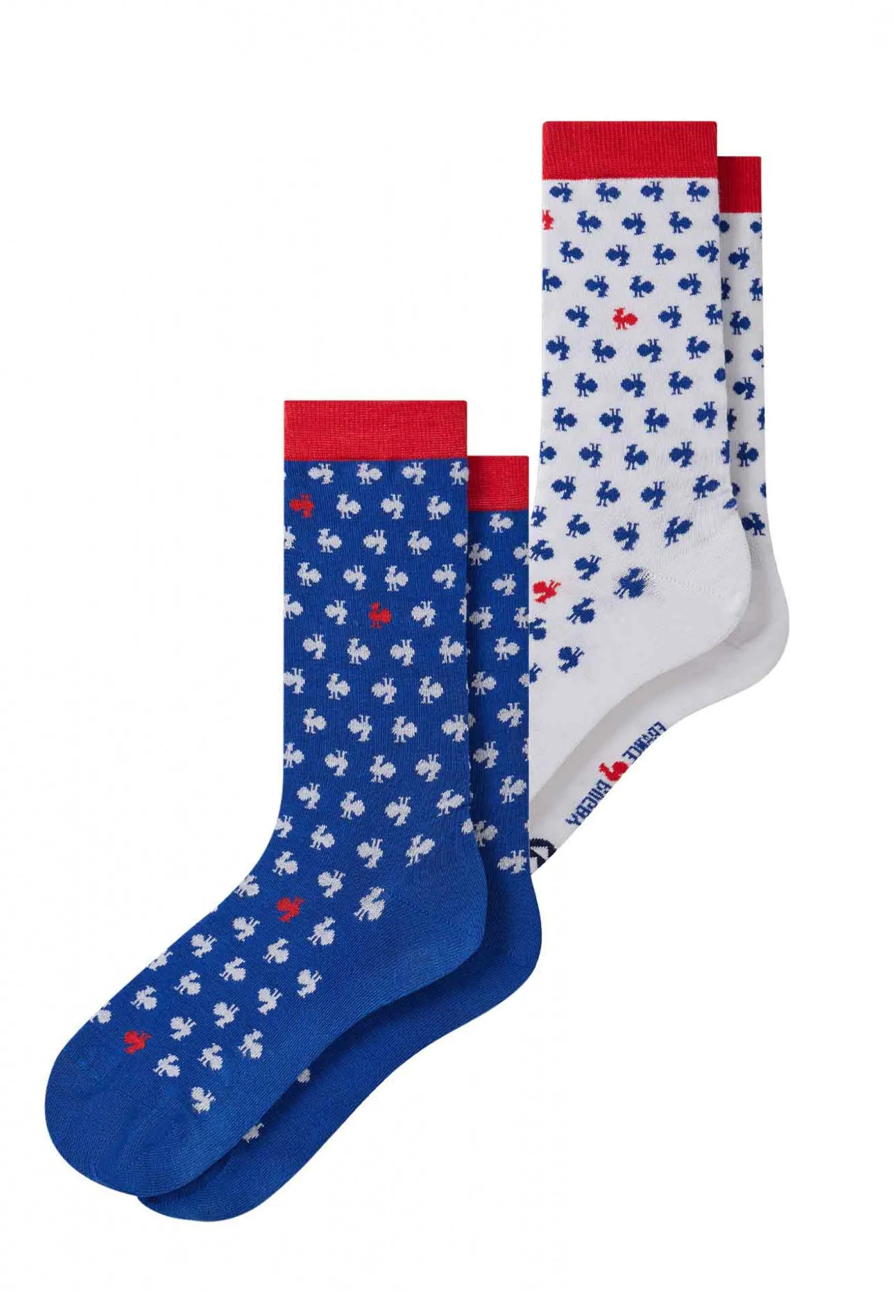 Le slip français Duo de chaussettes en coton-Lucas Duo Coq Blanc Rouge XV de France<Homme Chaussettes En Coton | Chaussettes En Coton