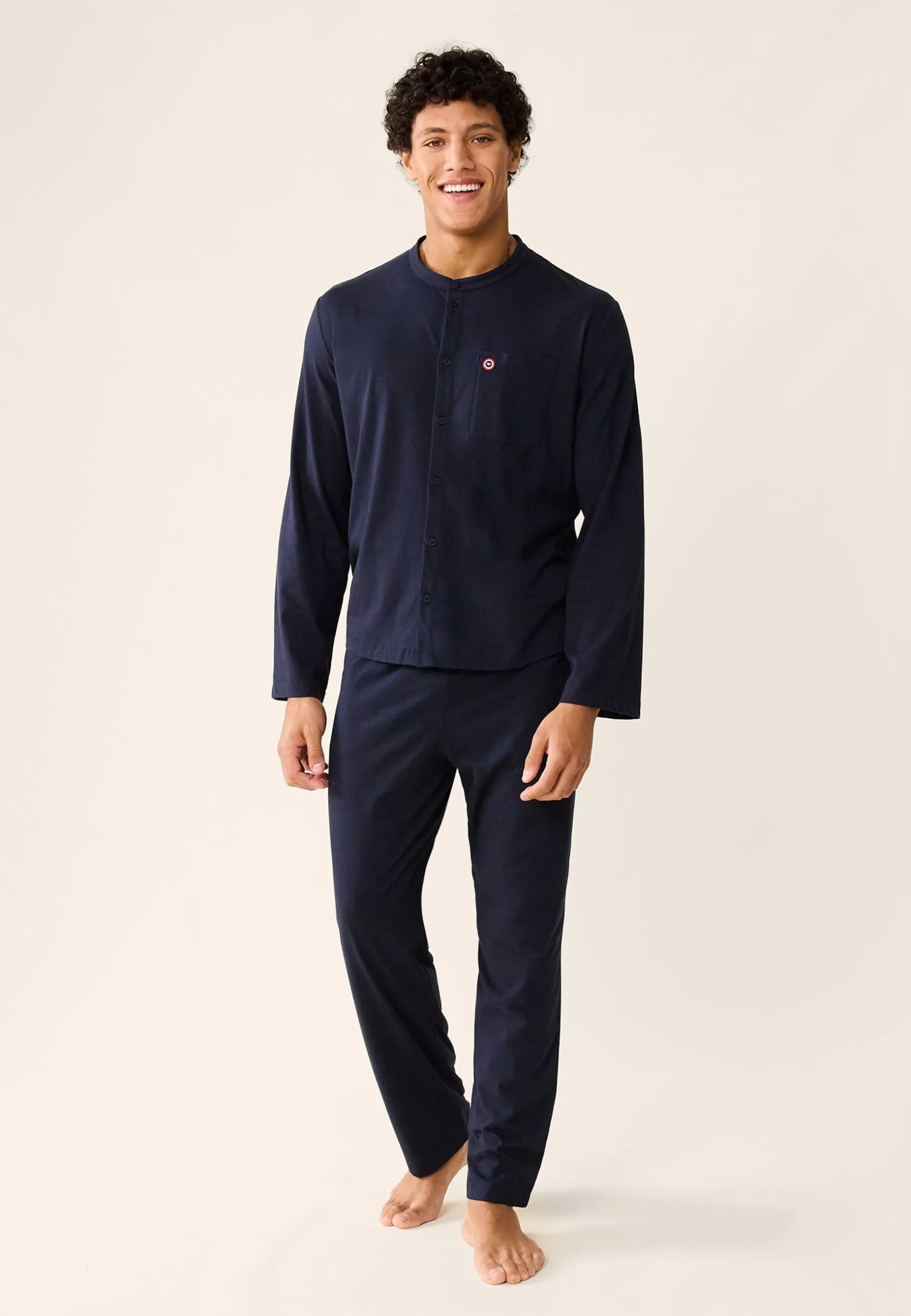 Le slip français Ensemble de pyjama t-shirt et pantalon en coton-Ensemble Pyjama Hugo Marine<Homme Collection Cadeaux | Ensembles De Pyjamas