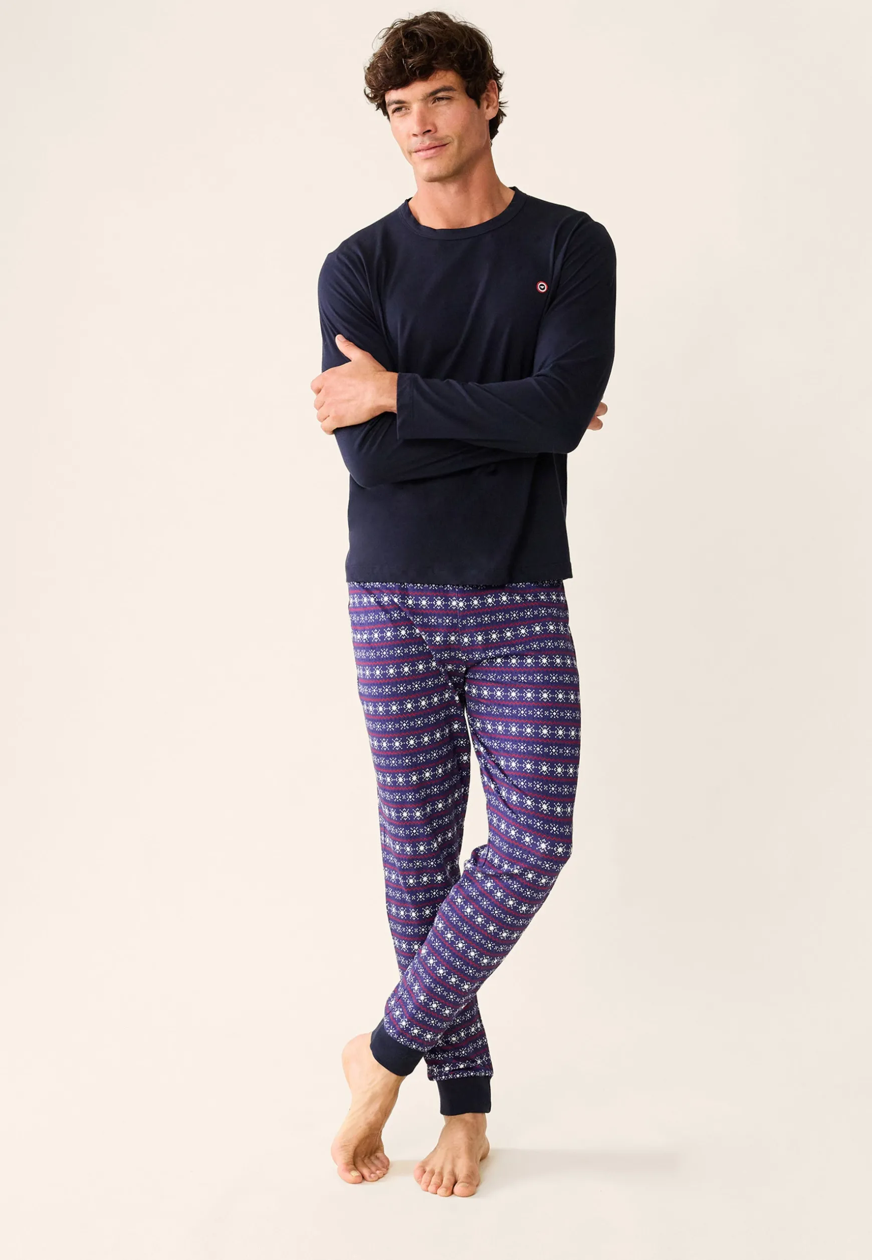 Le slip français Ensemble de pyjama t-shirt et pantalon en coton-Ensemble Pyjama Manuel Flocon<Homme Collection Cadeaux | Ensembles De Pyjamas