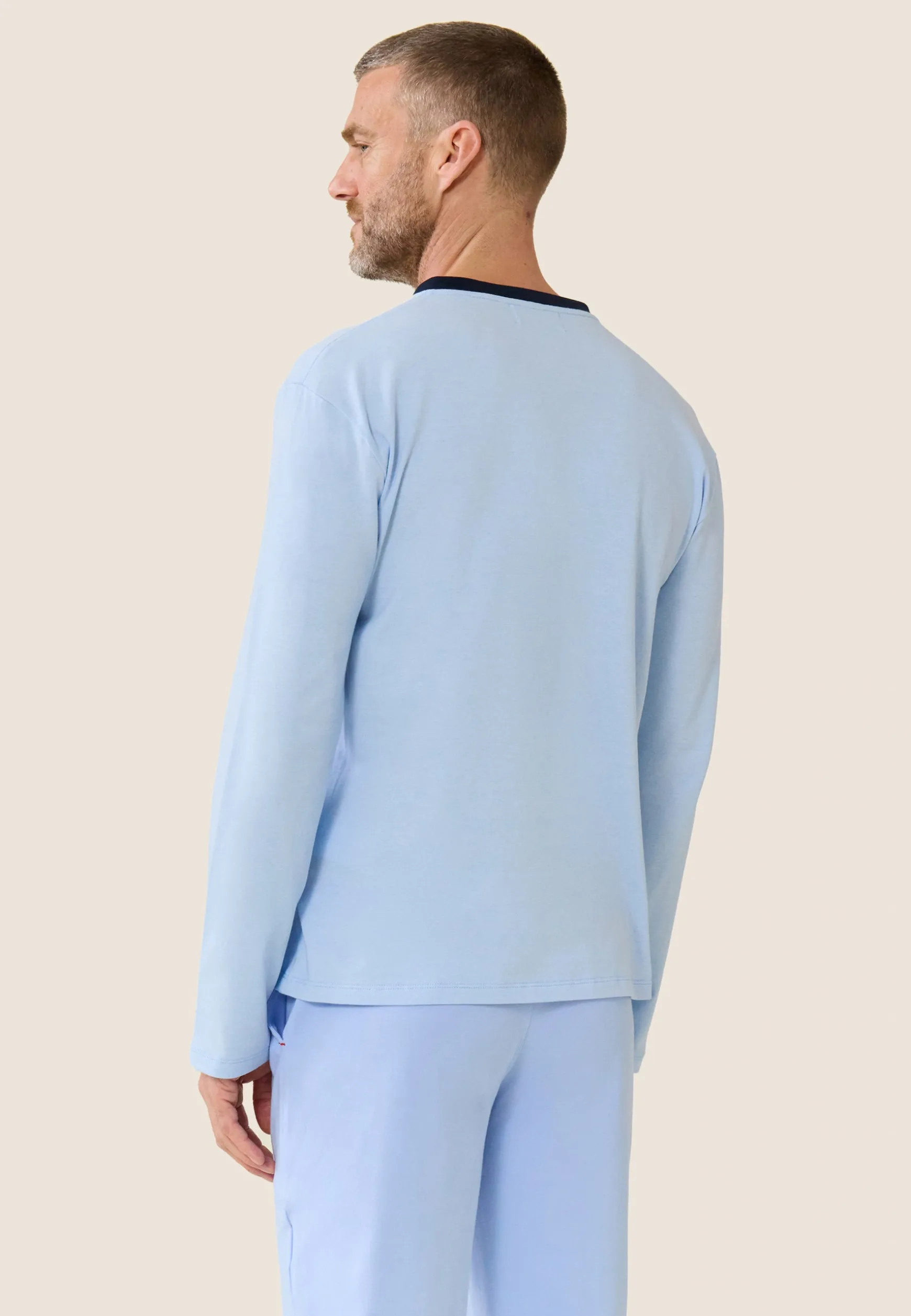 Le slip français Ensemble de pyjama t-shirt et pantalon en coton-Ensemble Pyjama Yvan Ciel<Homme Ensembles De Pyjamas | Ensemble De Pyjamas