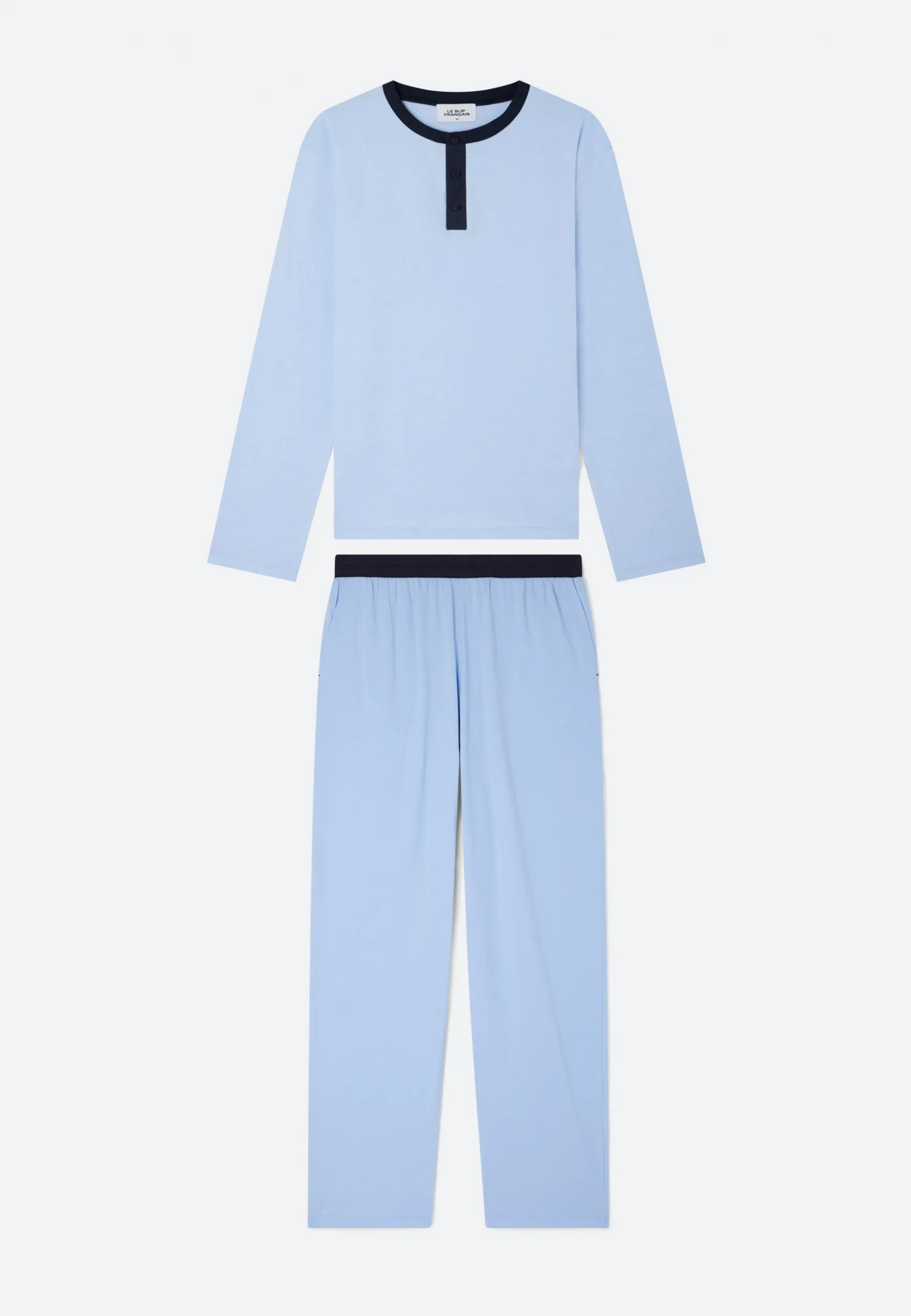 Le slip français Ensemble de pyjama t-shirt et pantalon en coton-Ensemble Pyjama Yvan Ciel<Homme Ensembles De Pyjamas | Ensemble De Pyjamas