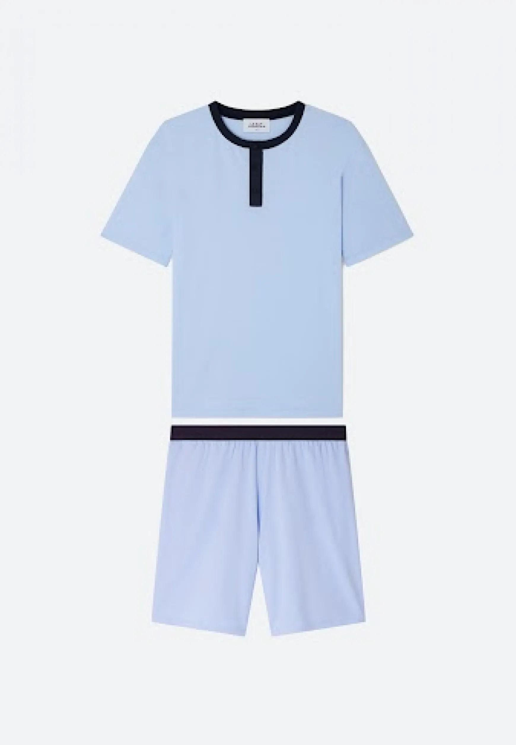 Le slip français Ensemble de pyjama t-shirt et short en coton-Ensemble Pyjama Yvan ciel<Homme Ensembles De Pyjamas | Ensemble De Pyjamas