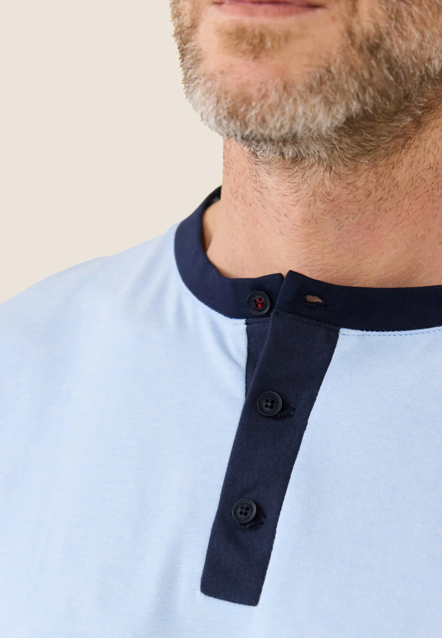 Le slip français Ensemble de pyjama t-shirt et short en coton-Ensemble Pyjama Yvan ciel<Homme Ensembles De Pyjamas | Ensemble De Pyjamas