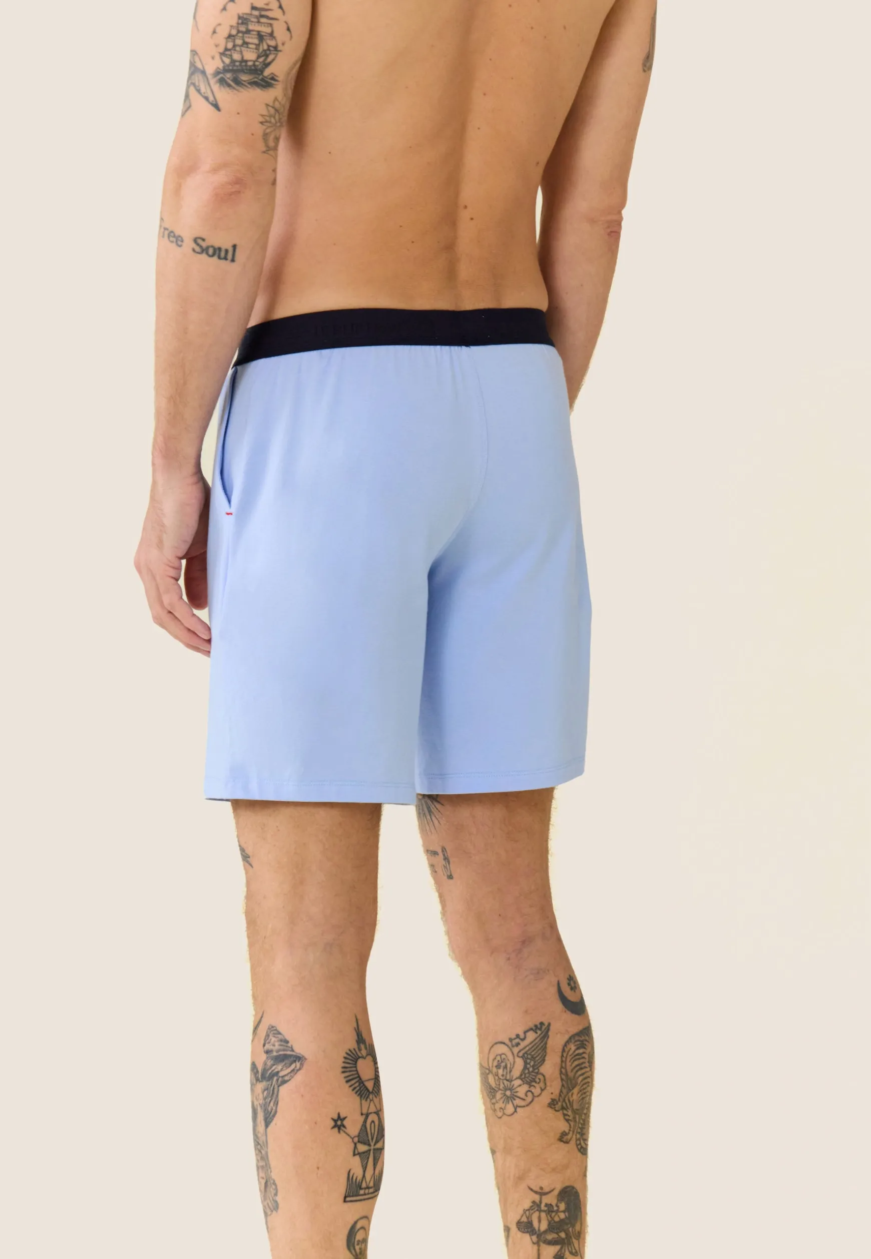 Le slip français Ensemble de pyjama t-shirt et short en coton-Ensemble Pyjama Yvan ciel<Homme Ensembles De Pyjamas | Ensemble De Pyjamas