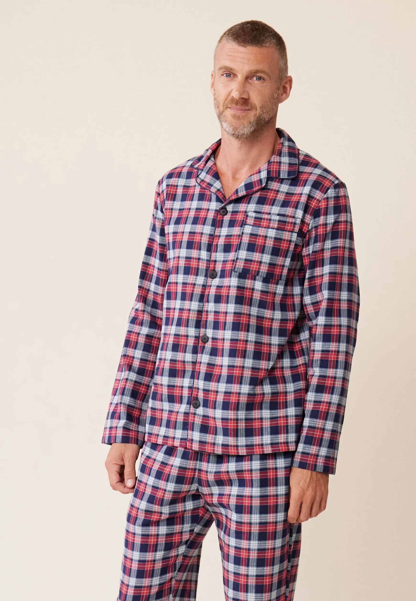 Le slip français Ensemble pyjama chemise et pantalon en coton-Ensemble Pyjama Baptiste Tan<Homme Ensembles De Pyjamas | Ensemble De Pyjamas