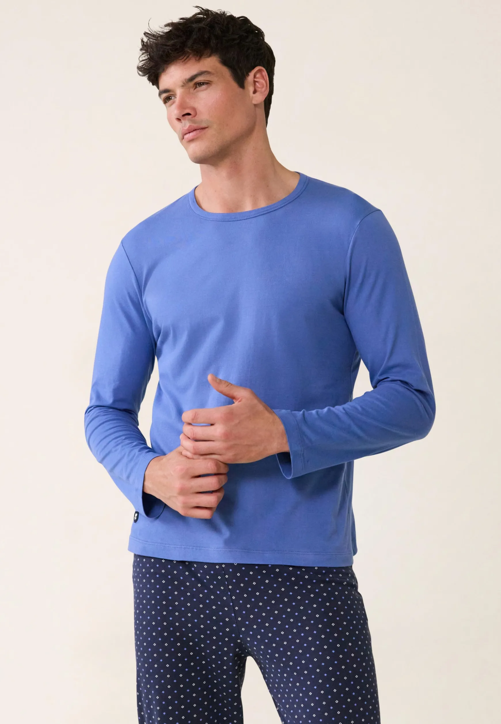 Le slip français Ensemble Pyjama T-shirt et Pantalon en coton-Ensemble Pyjama James Cravate Marine<Homme Ensembles De Pyjamas | Ensemble De Pyjamas