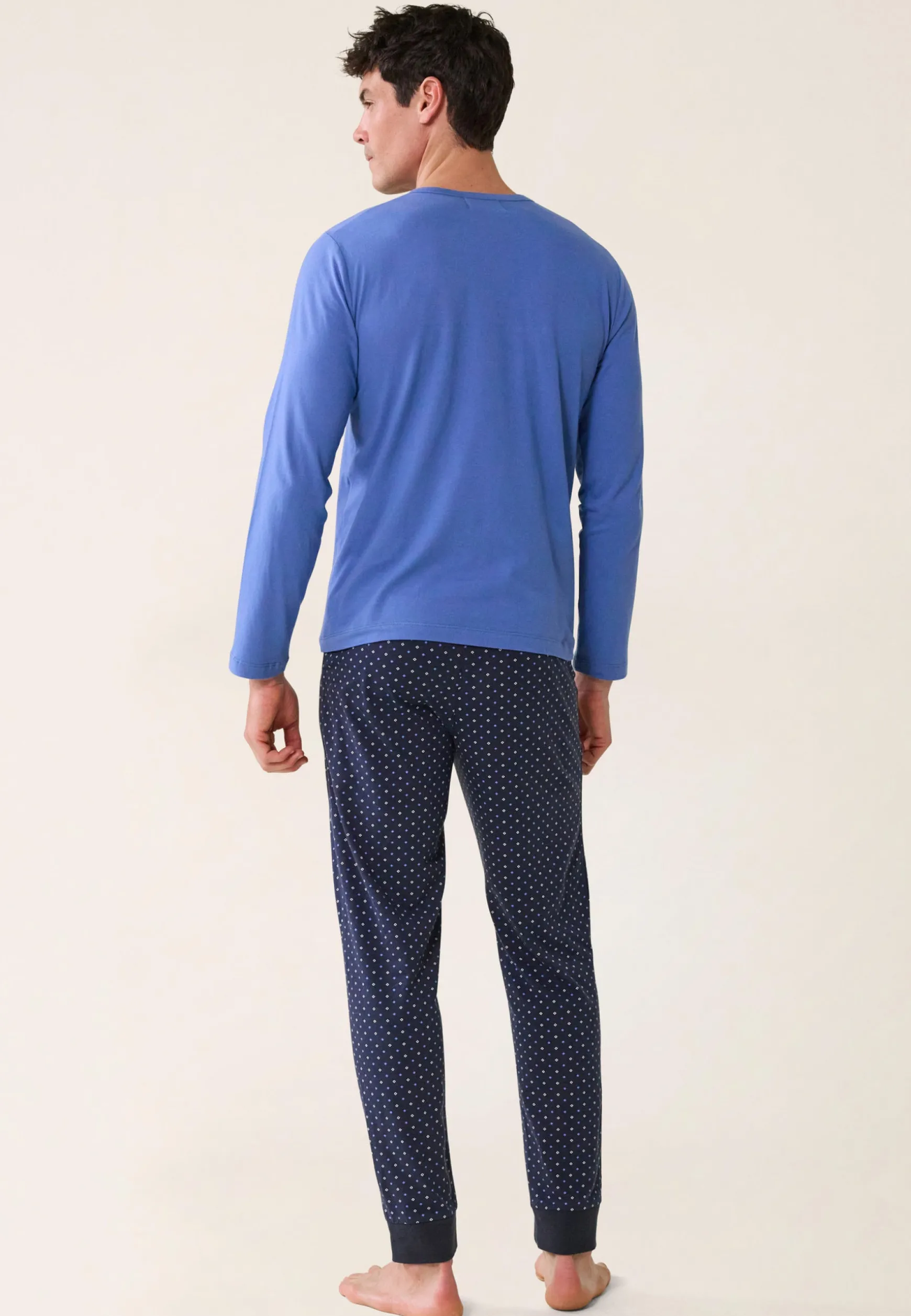 Le slip français Ensemble Pyjama T-shirt et Pantalon en coton-Ensemble Pyjama James Cravate Marine<Homme Ensembles De Pyjamas | Ensemble De Pyjamas