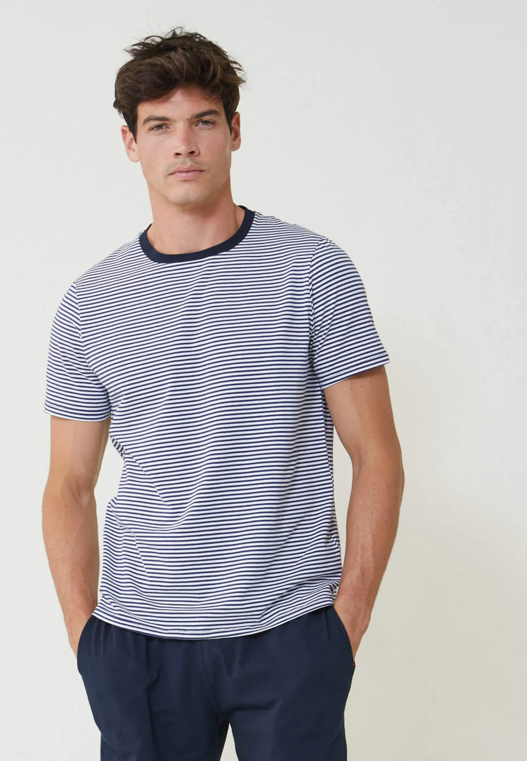 Le slip français Ensemble pyjama t-shirt et short en coton-Pyjama Jeason Marinière<Homme Ensembles De Pyjamas | Ensemble De Pyjamas