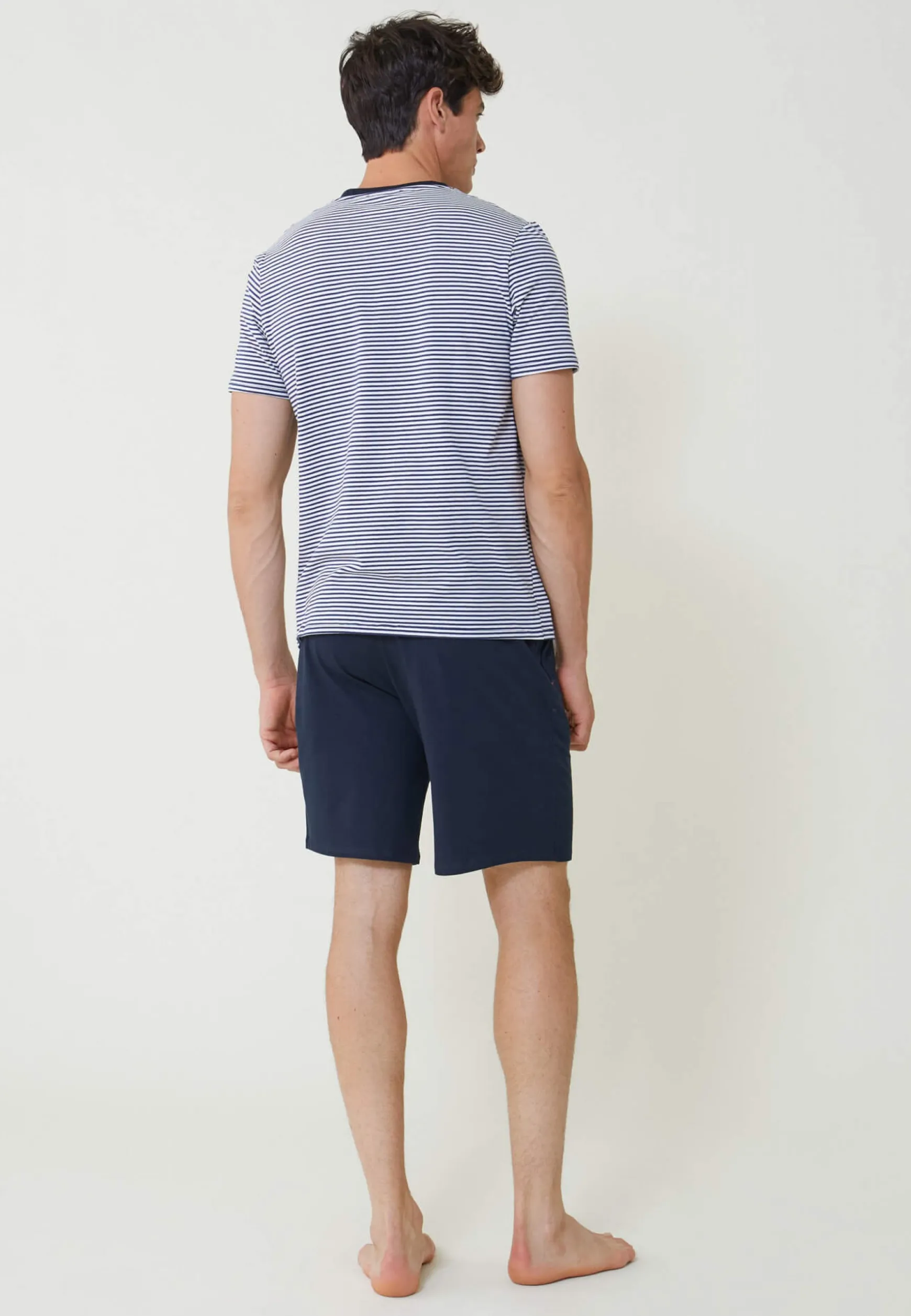 Le slip français Ensemble pyjama t-shirt et short en coton-Pyjama Jeason Marinière<Homme Ensembles De Pyjamas | Ensemble De Pyjamas