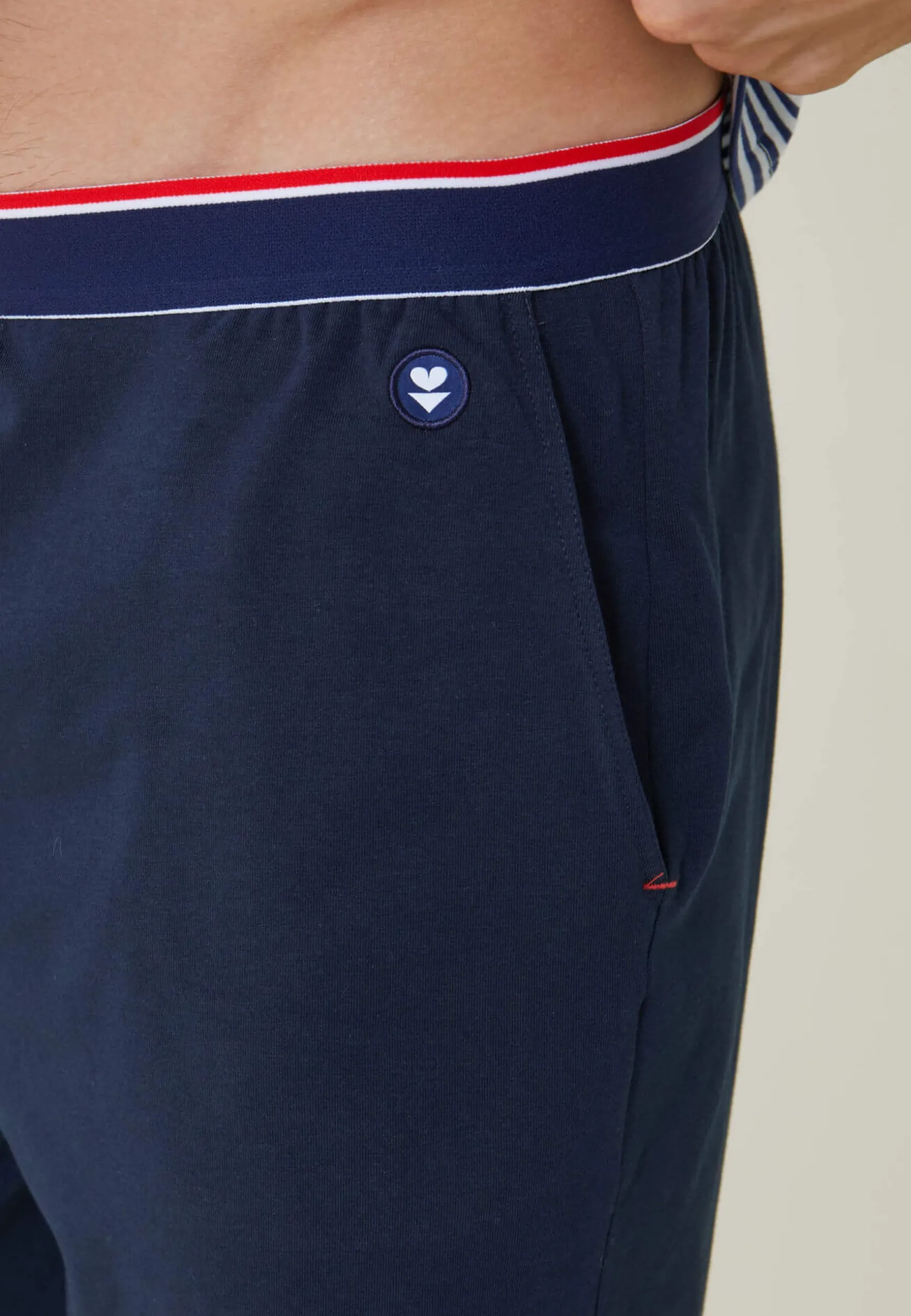 Le slip français Ensemble pyjama t-shirt et short en coton-Pyjama Jeason Marinière<Homme Ensembles De Pyjamas | Ensemble De Pyjamas