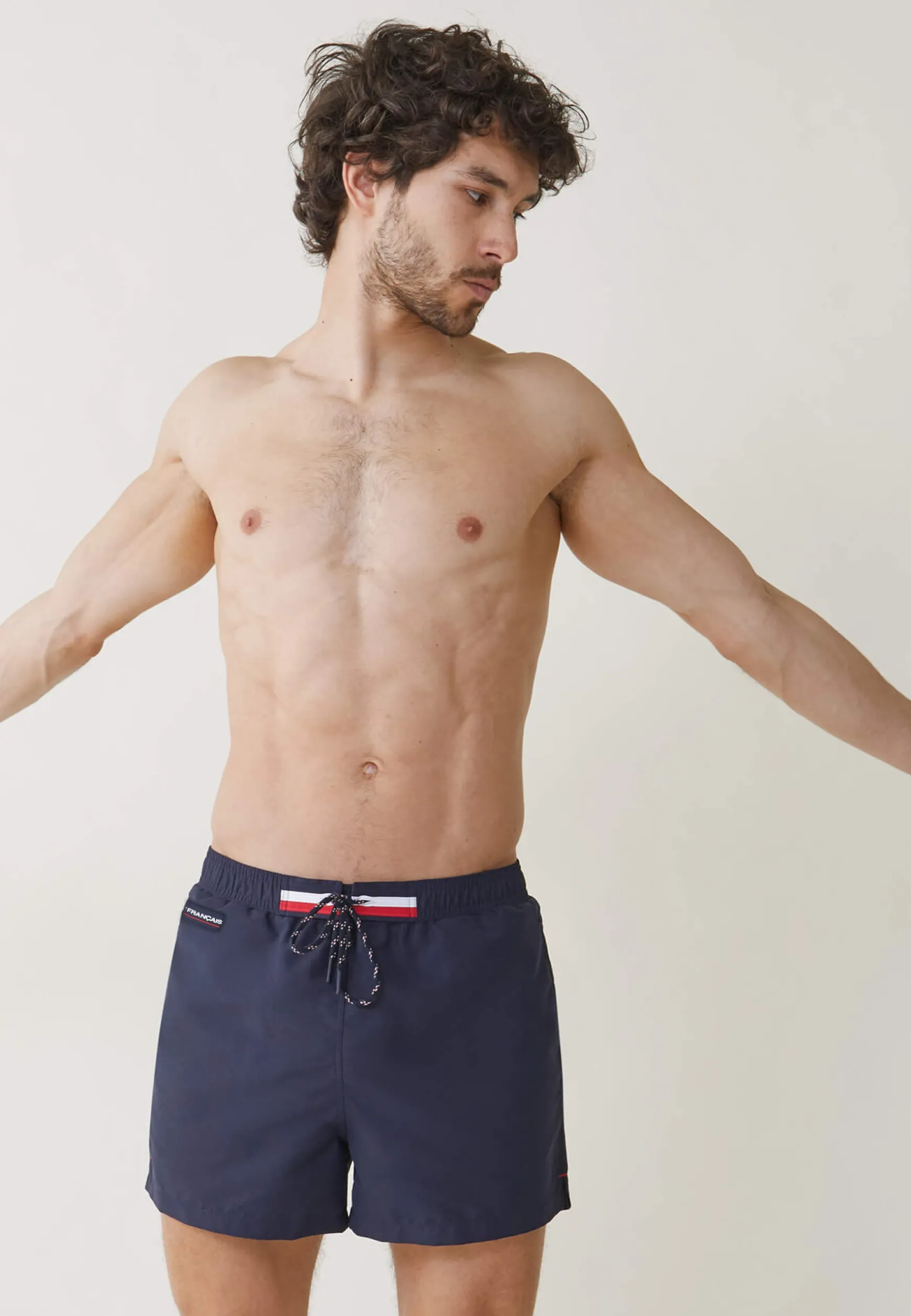 Le slip français Short de bain court ceinture élastiquée-Liamone Marine<Homme Shorts De Bain