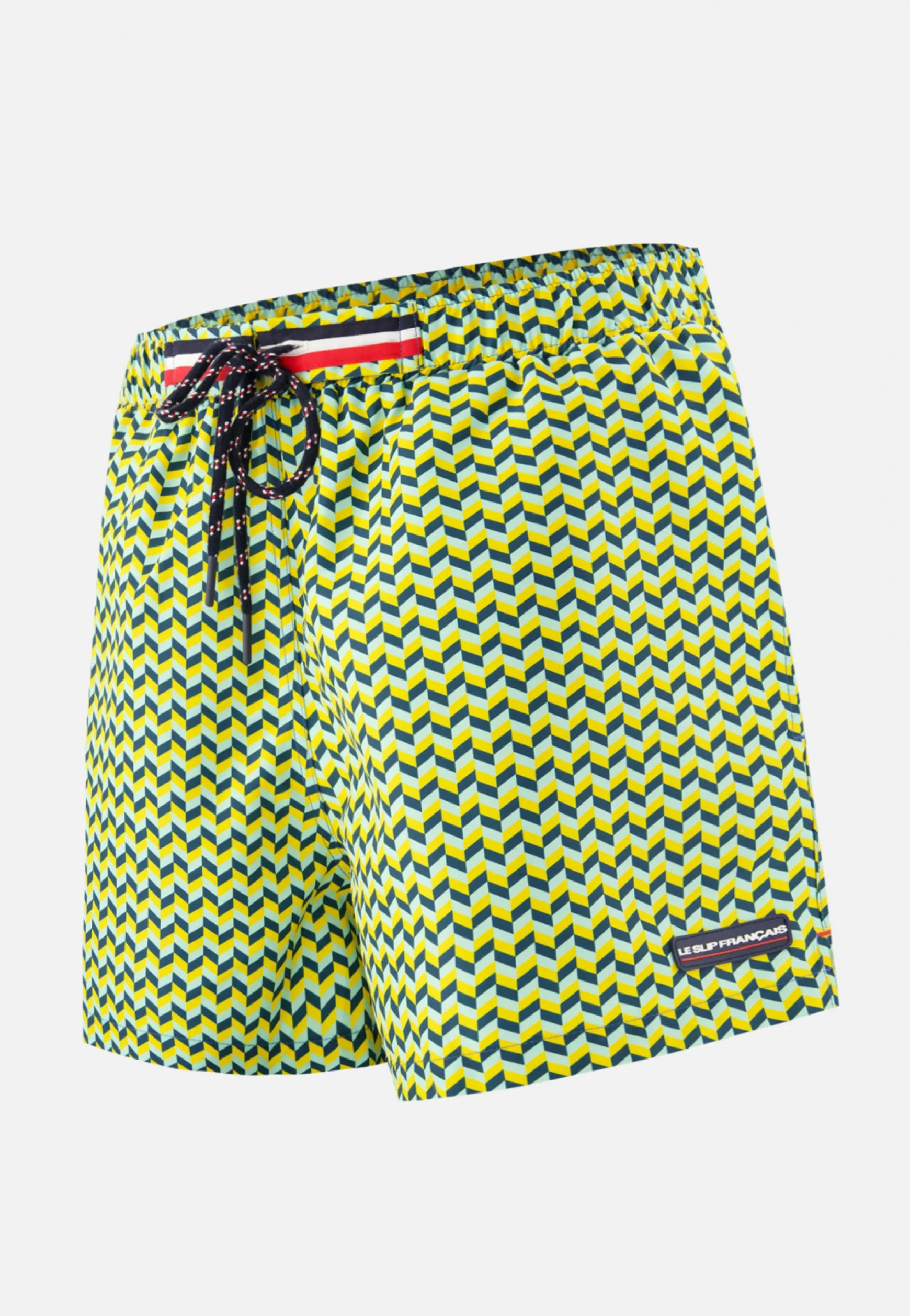 Le slip français Short de bain court-Liamone Chevron Tricolor<Homme Shorts De Bain