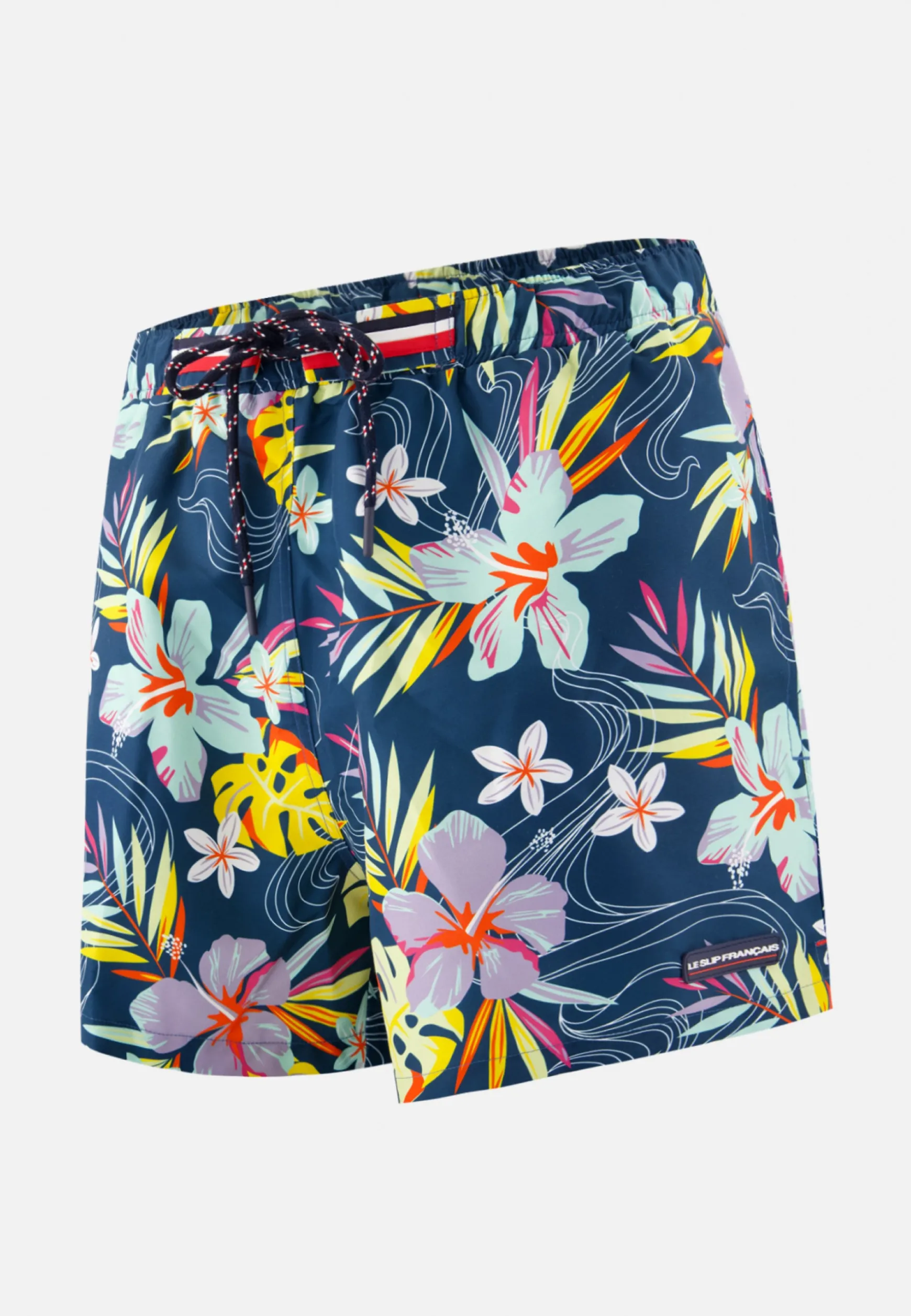 Le slip français Short de bain court-Liamone Fleurs<Homme Shorts De Bain