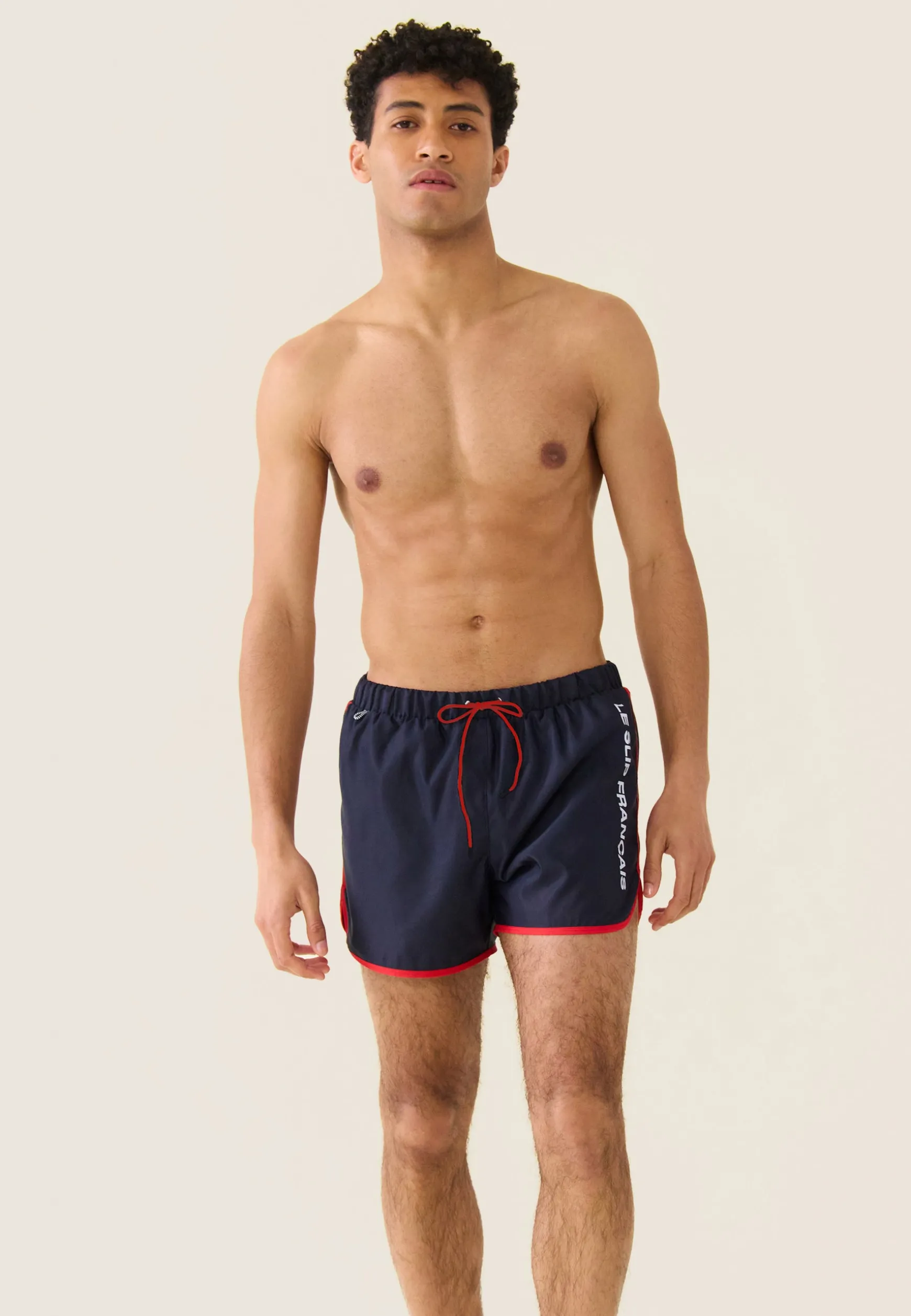 Le slip français Short de bain court-Nicolas Marine<Homme Shorts De Bain