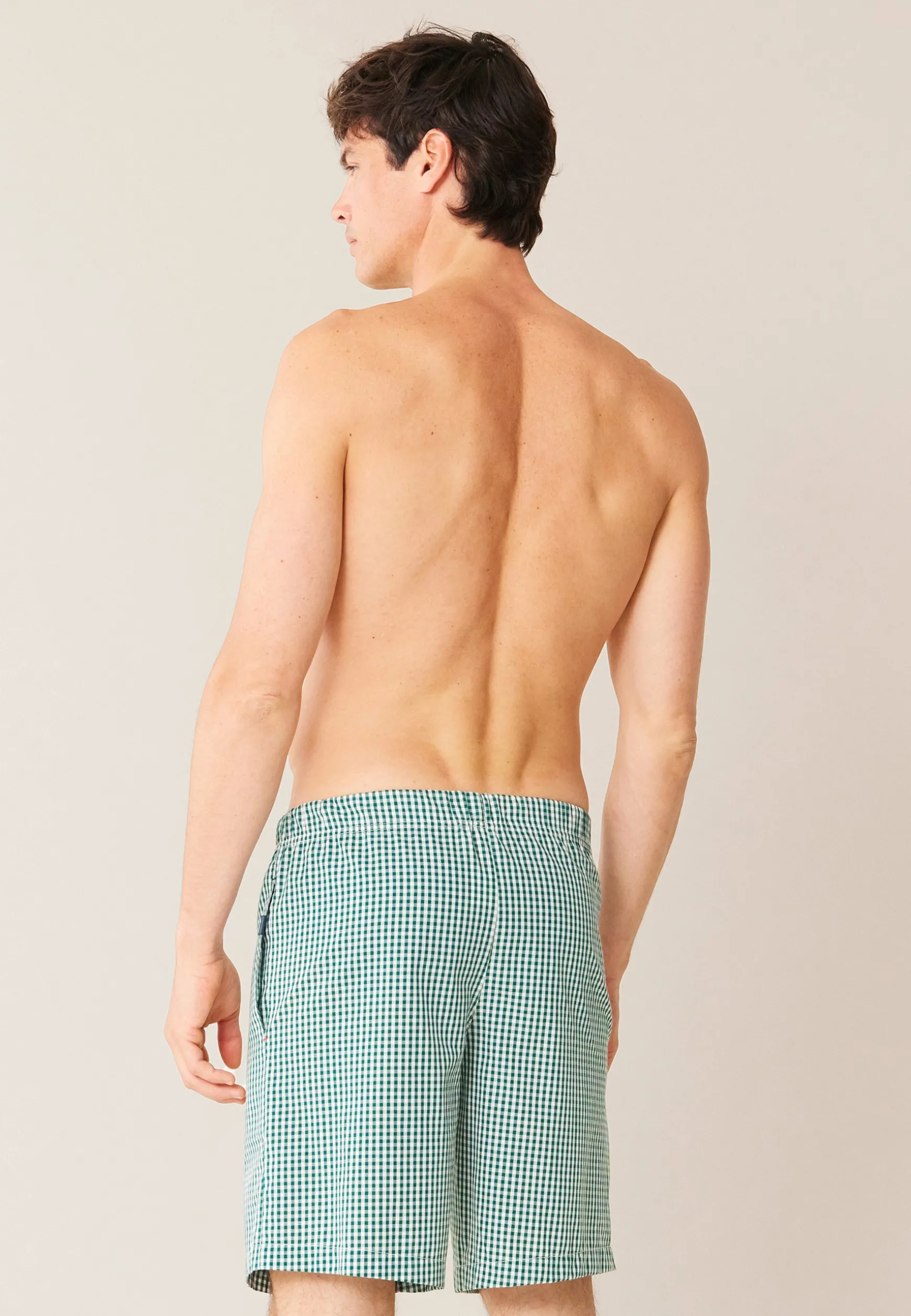 Le slip français Short de pyjama en coton-Orel Vichy Epicea<Homme Bas De Pyjamas | Bas De Pyjamas