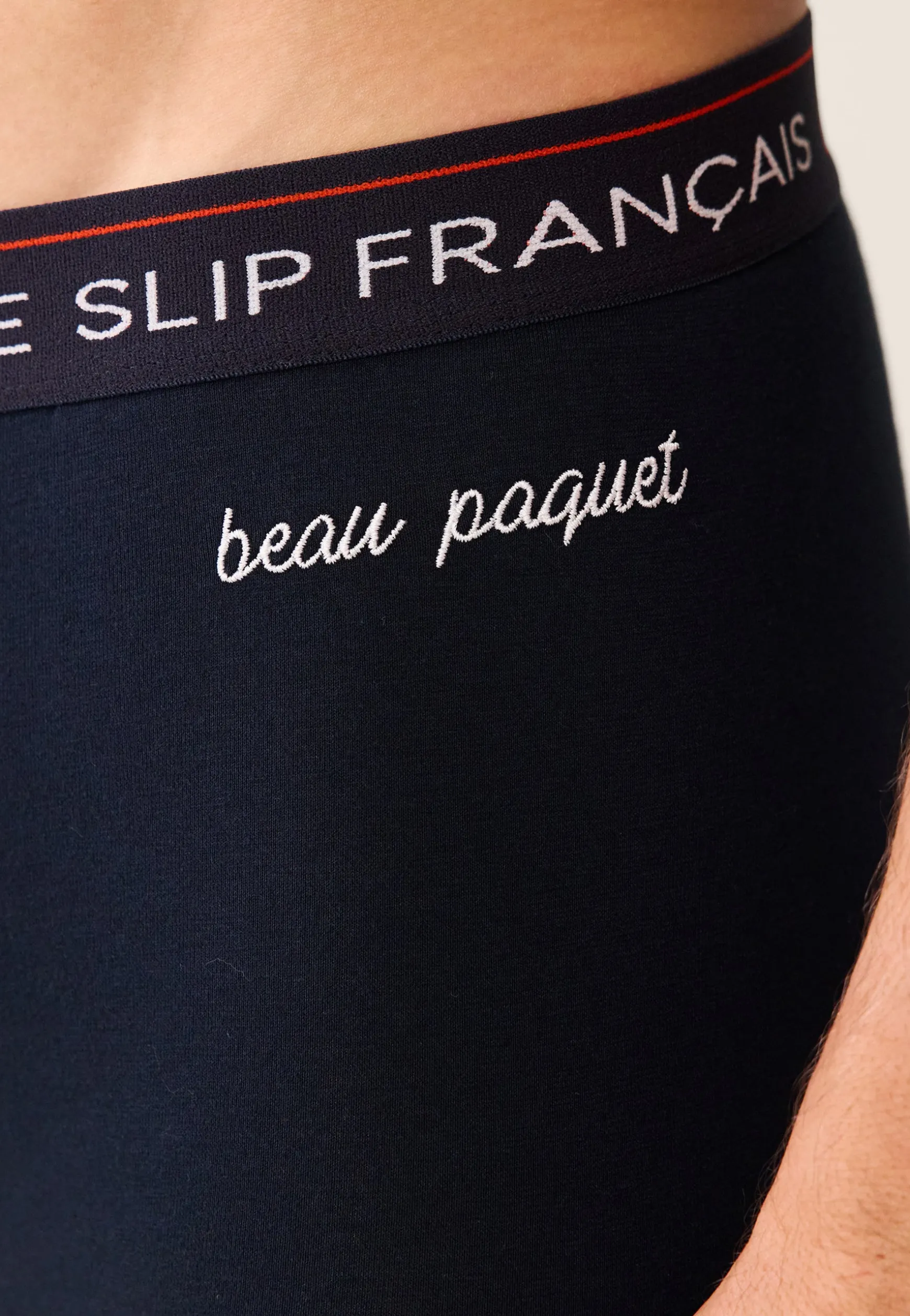 Le slip français Six Pack boxers en coton-Coffret Six Boxer Redoutable Marine Rouge Marine Brodé Rouge Brodé Brodé<Homme Collection Cadeaux | Packs De Boxers