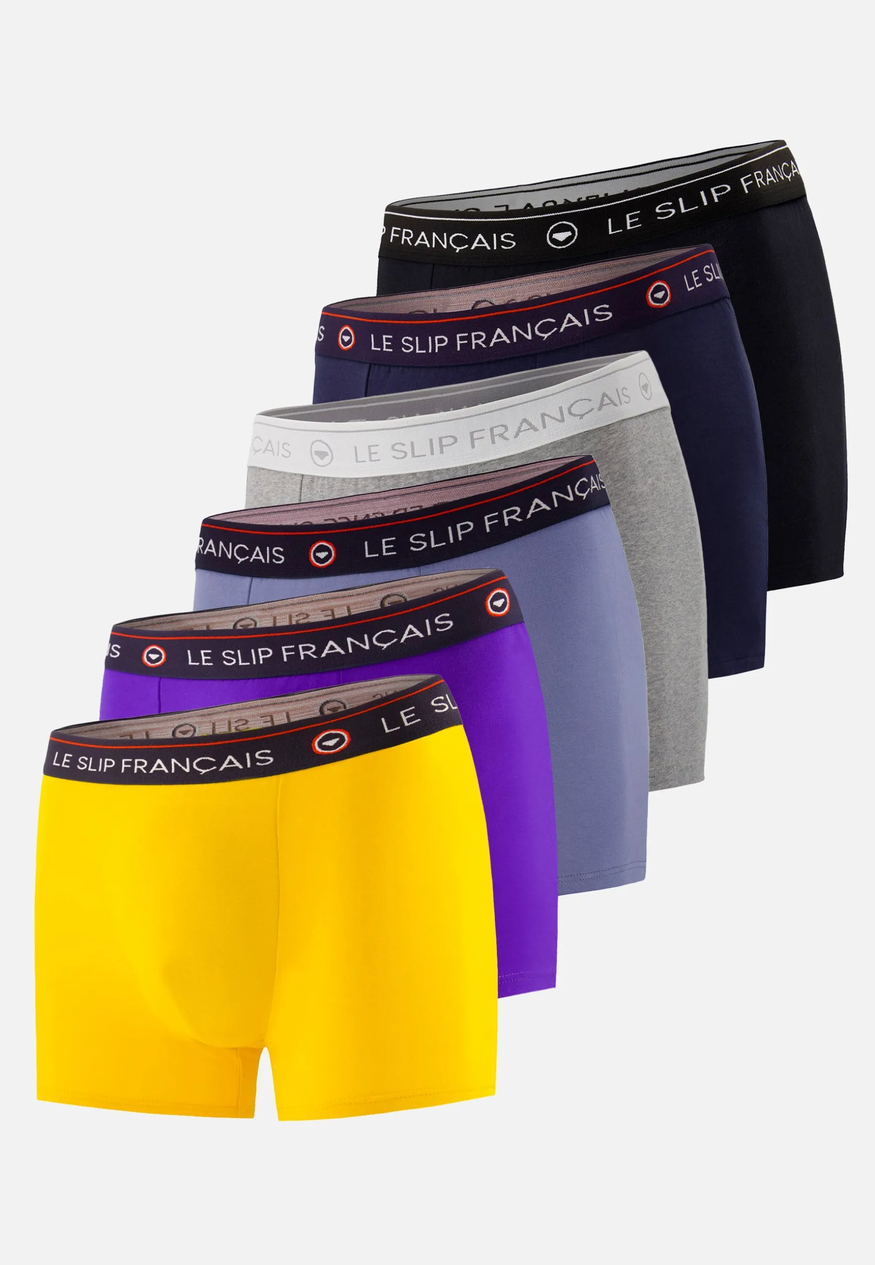 Le slip français Six Pack boxers en coton-Pack 6 Boxer Redoutable Velours Cire Marine Noir jean Gris chiné<Homme Packs De Boxers | Packs Sous-Vêtements