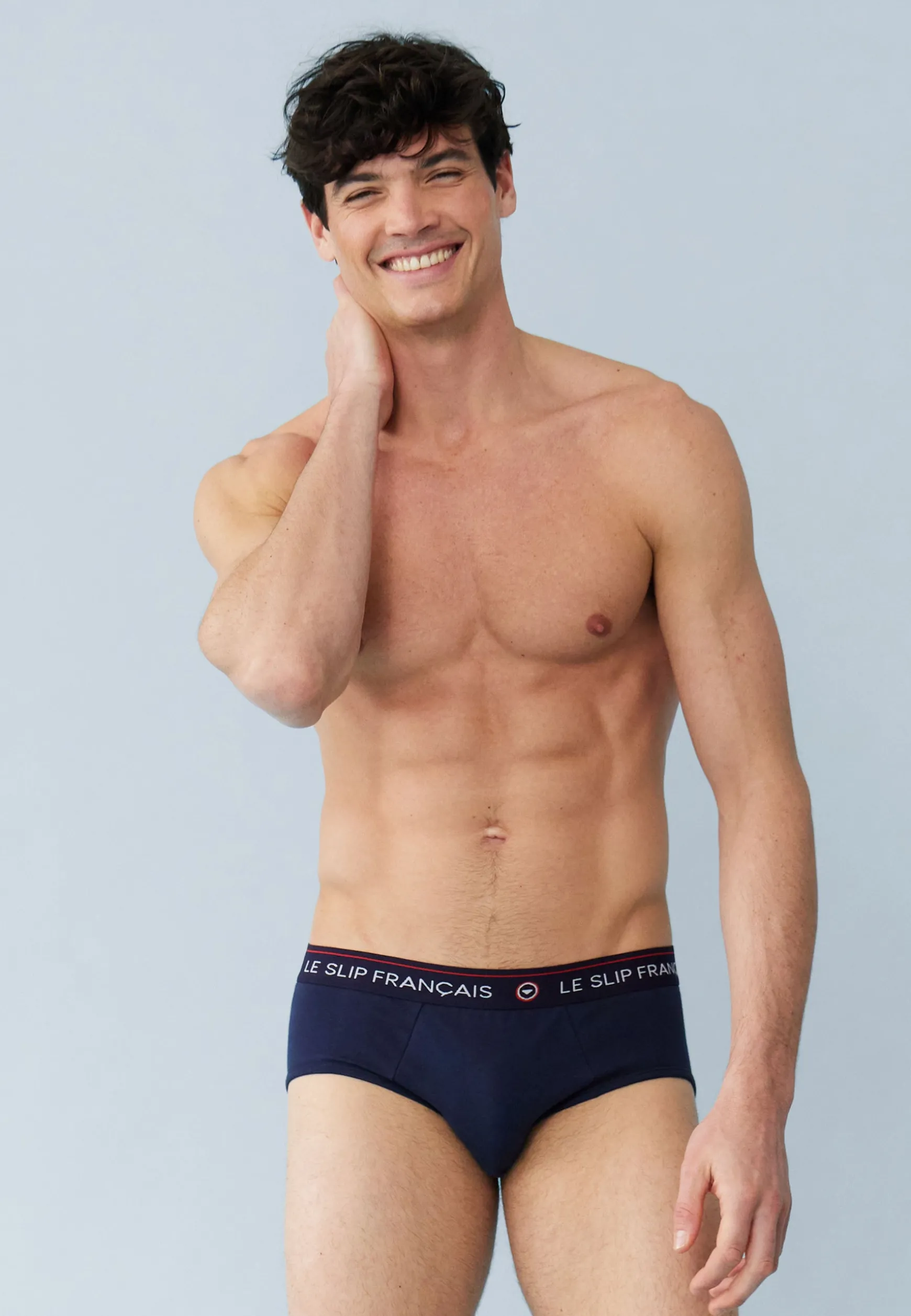 Le slip français Six pack slips en coton-Pack 6 Slip Intrépide Noir Marine Rouge Cerise Gris Chiné Bleu Jean<Homme Packs De Slips | Packs Sous-Vêtements